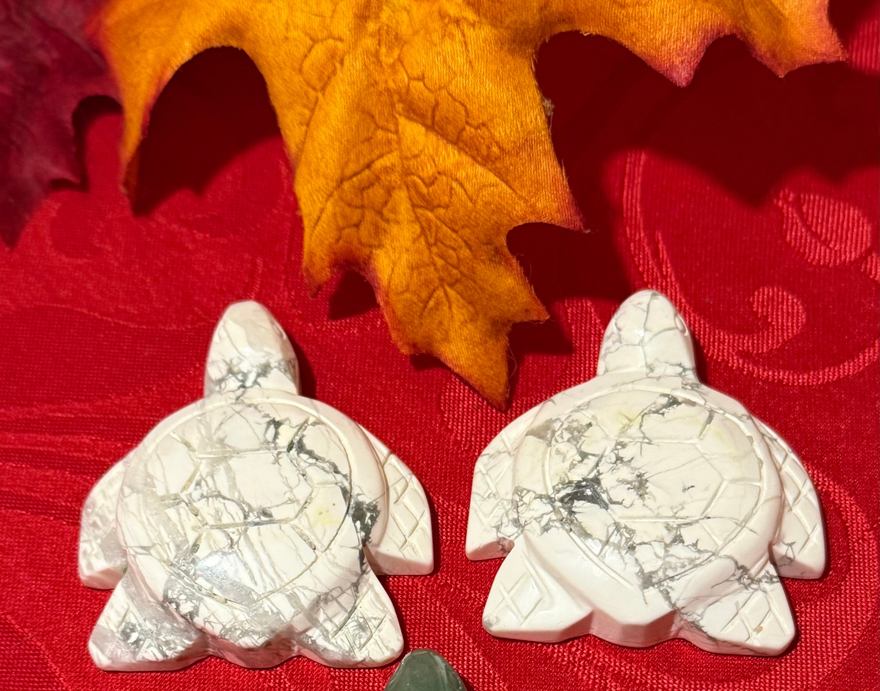 Carved Howlite Crystal Sea Turtle
