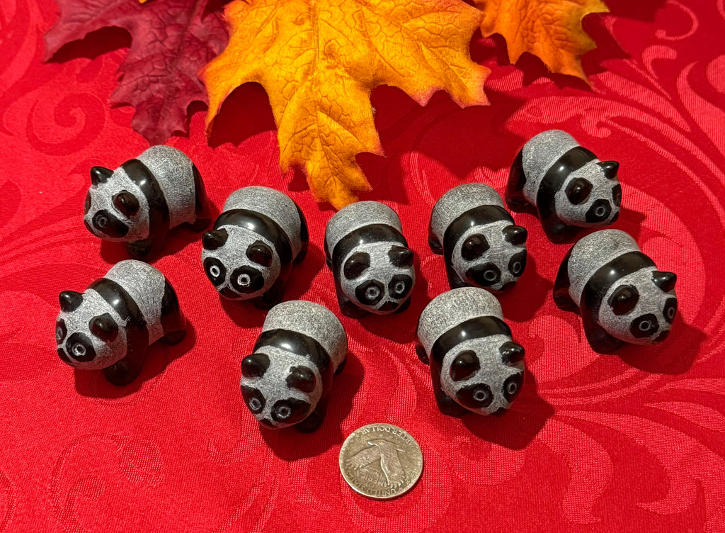1.5” Obsidian Carved Panda