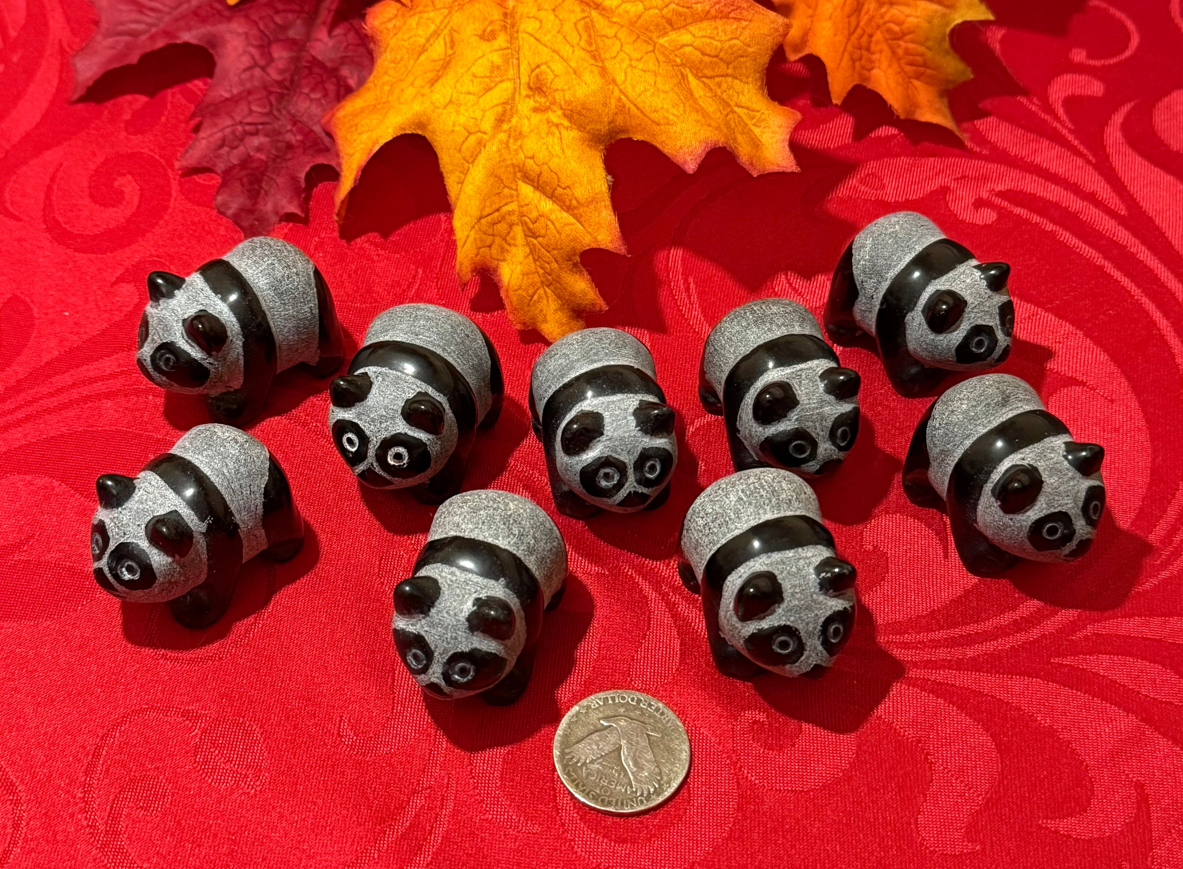 1.5” Obsidian Carved Panda