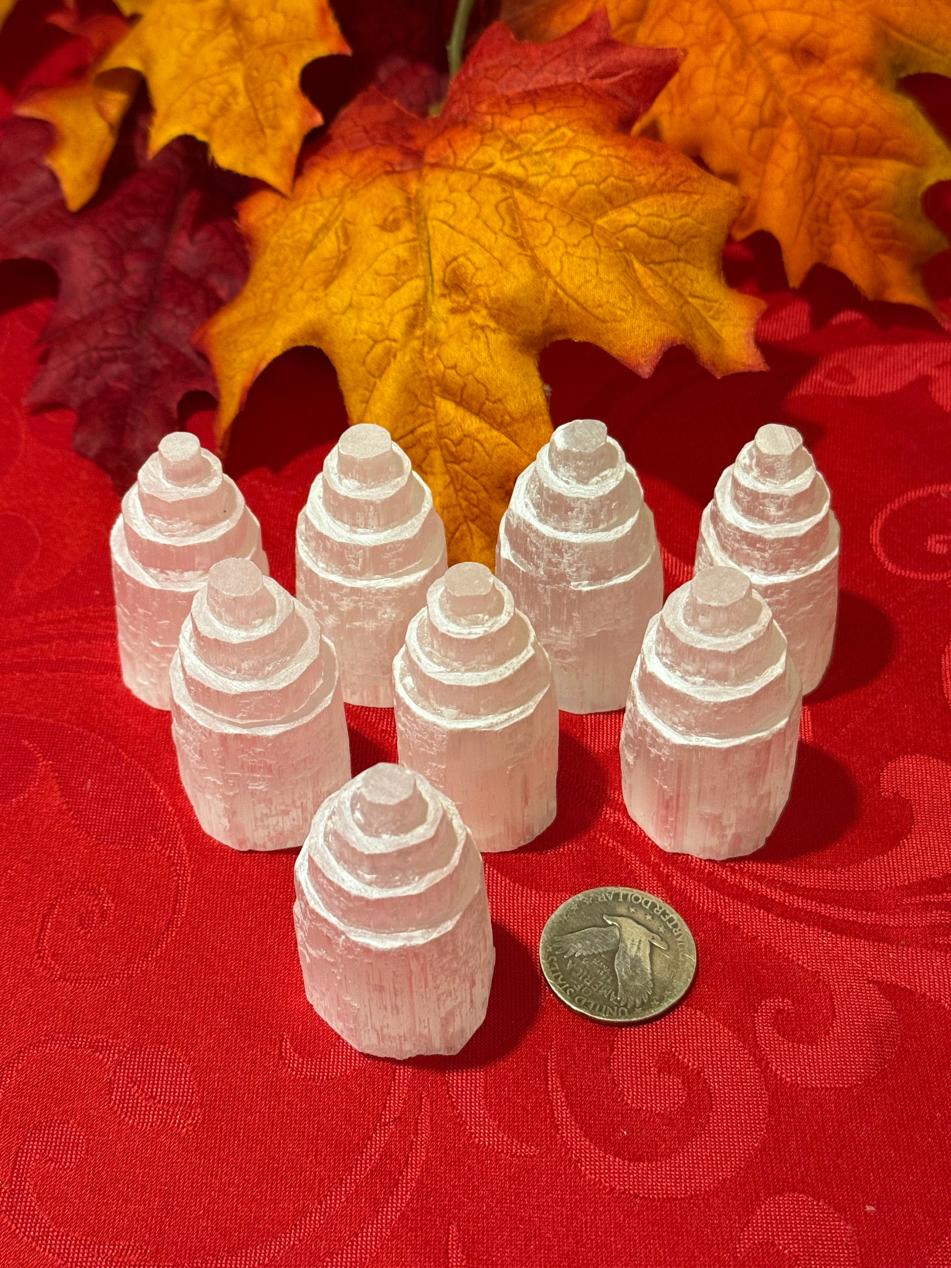 2” Selenite Crystal Iceberg Standing Tower