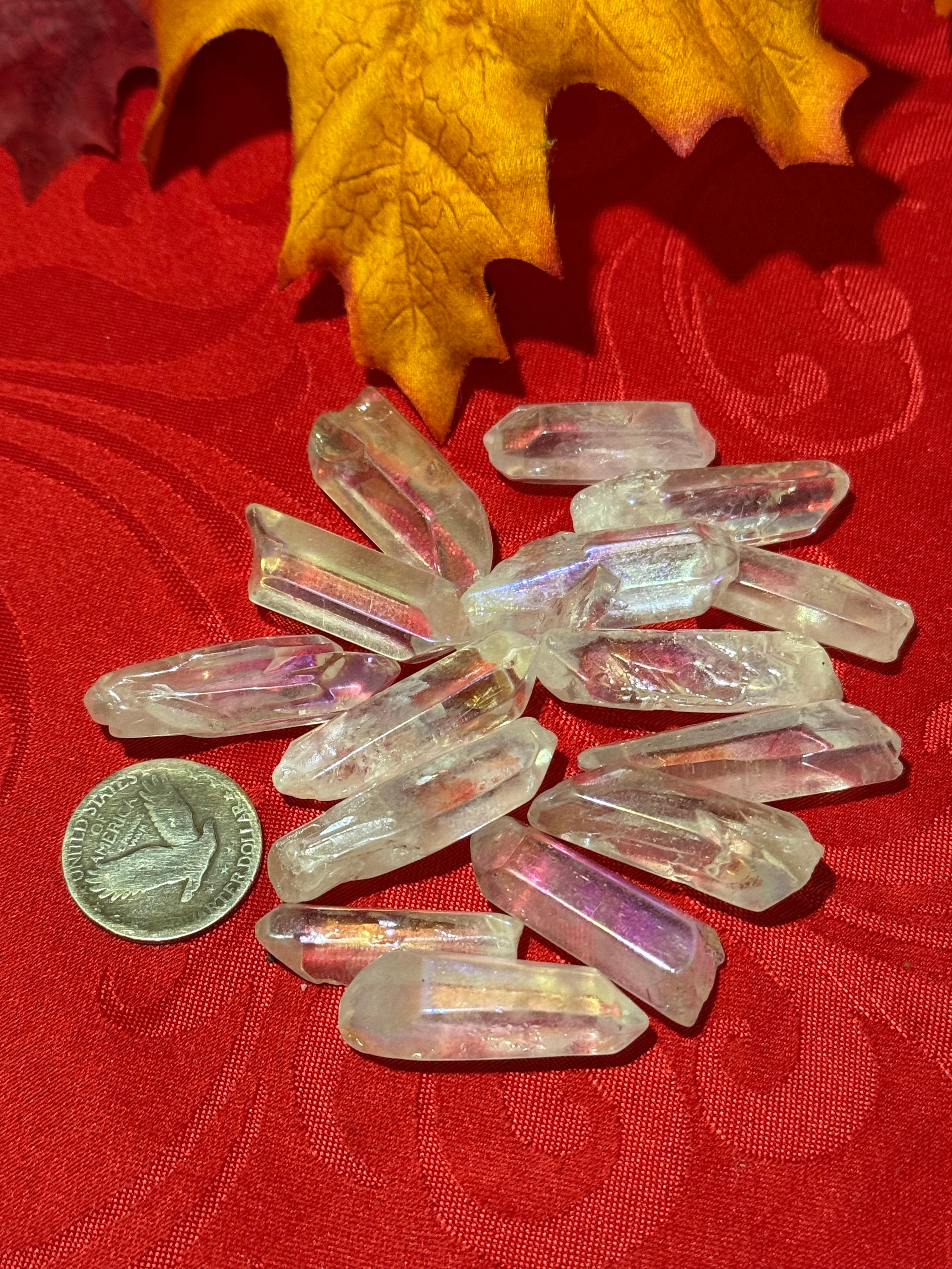 Angel Aura Quartz Lightly Tumbled Points