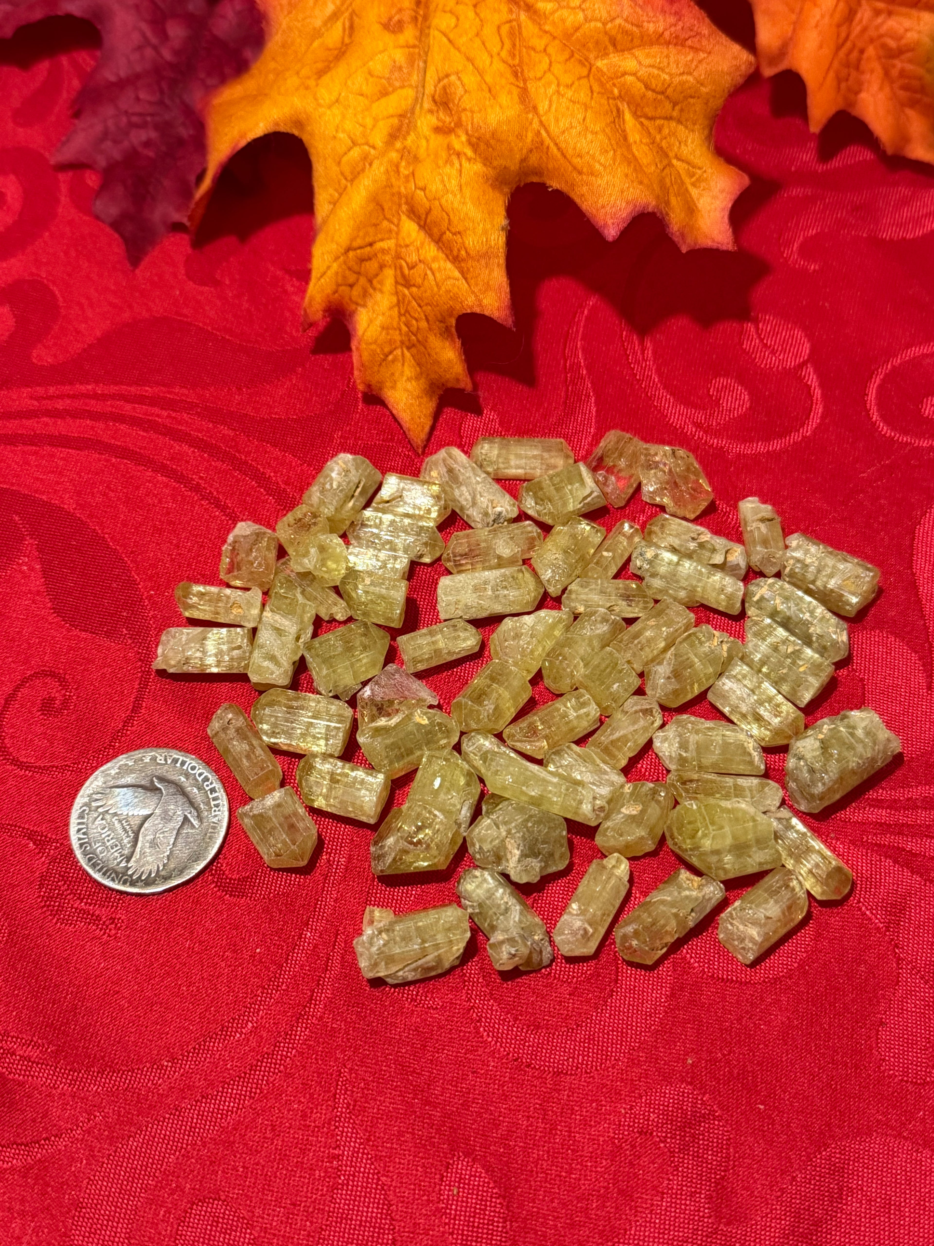Rough Raw Yellow Apatite Crystal Stone