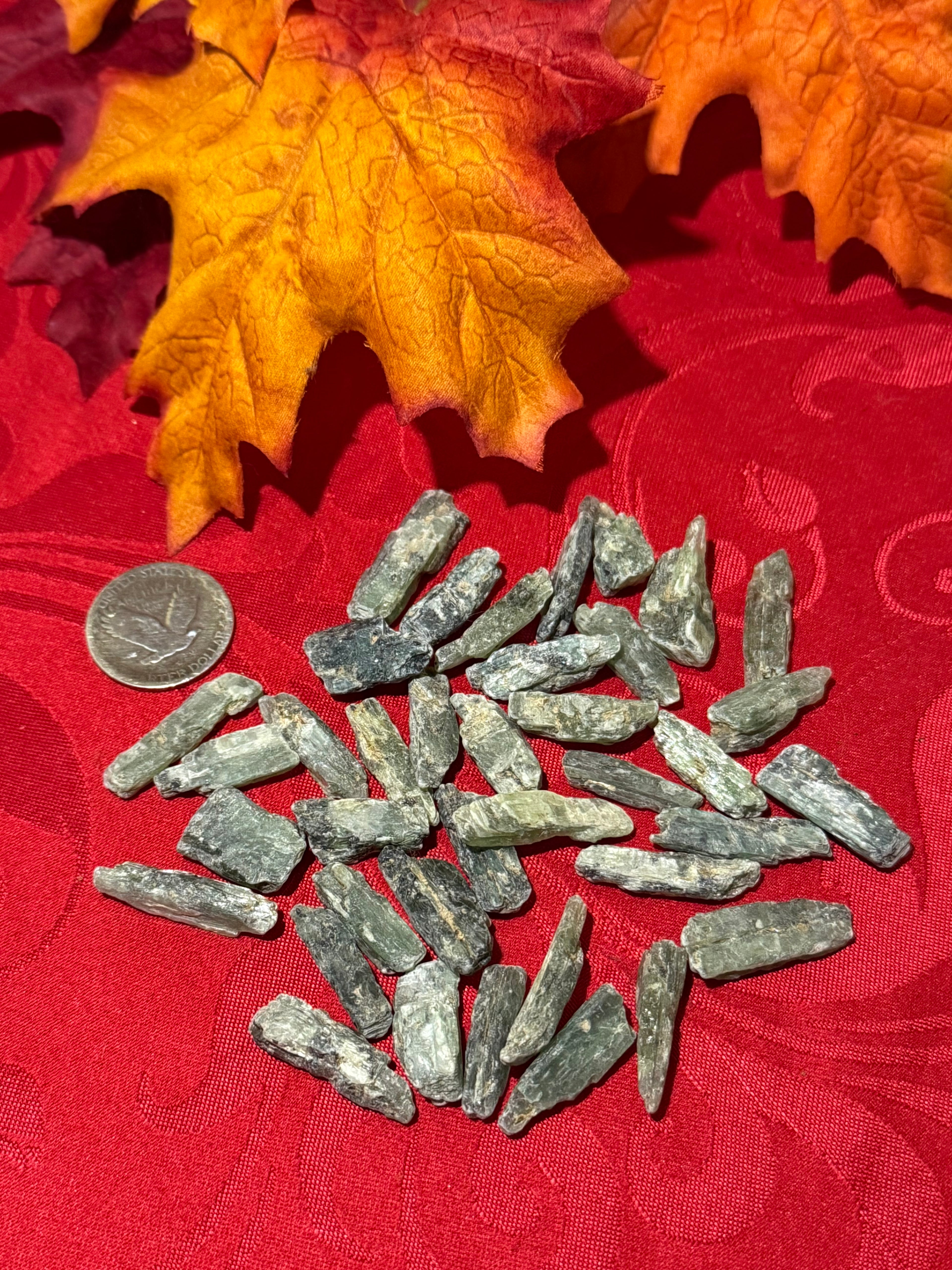 Rough Raw Green Kyanite Stone Blades