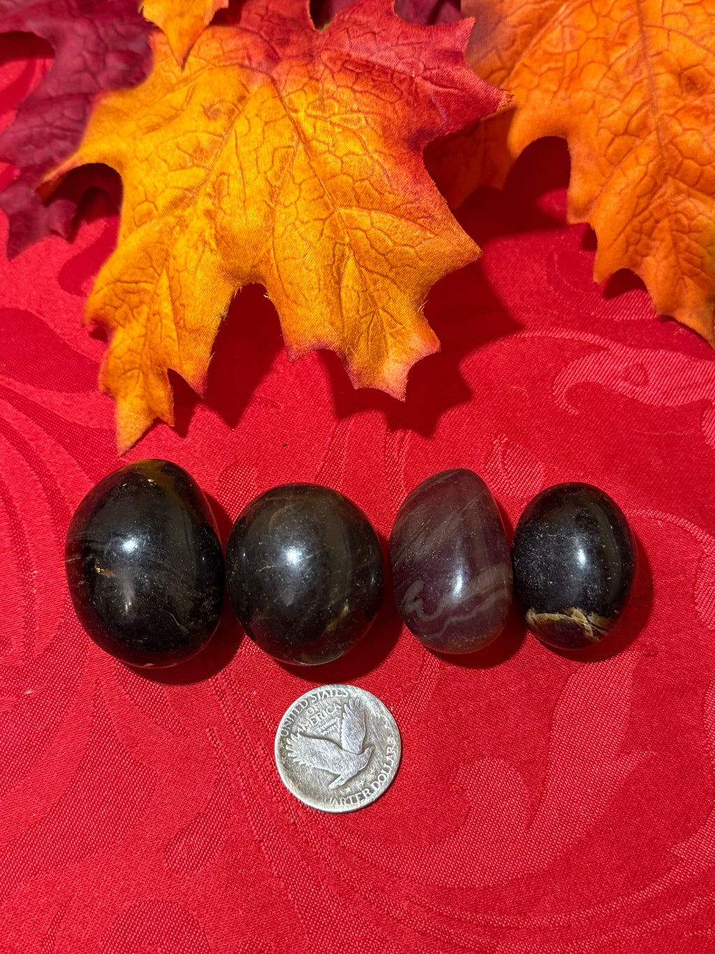 Jumbo Sumatran Blue Amber Tumbles