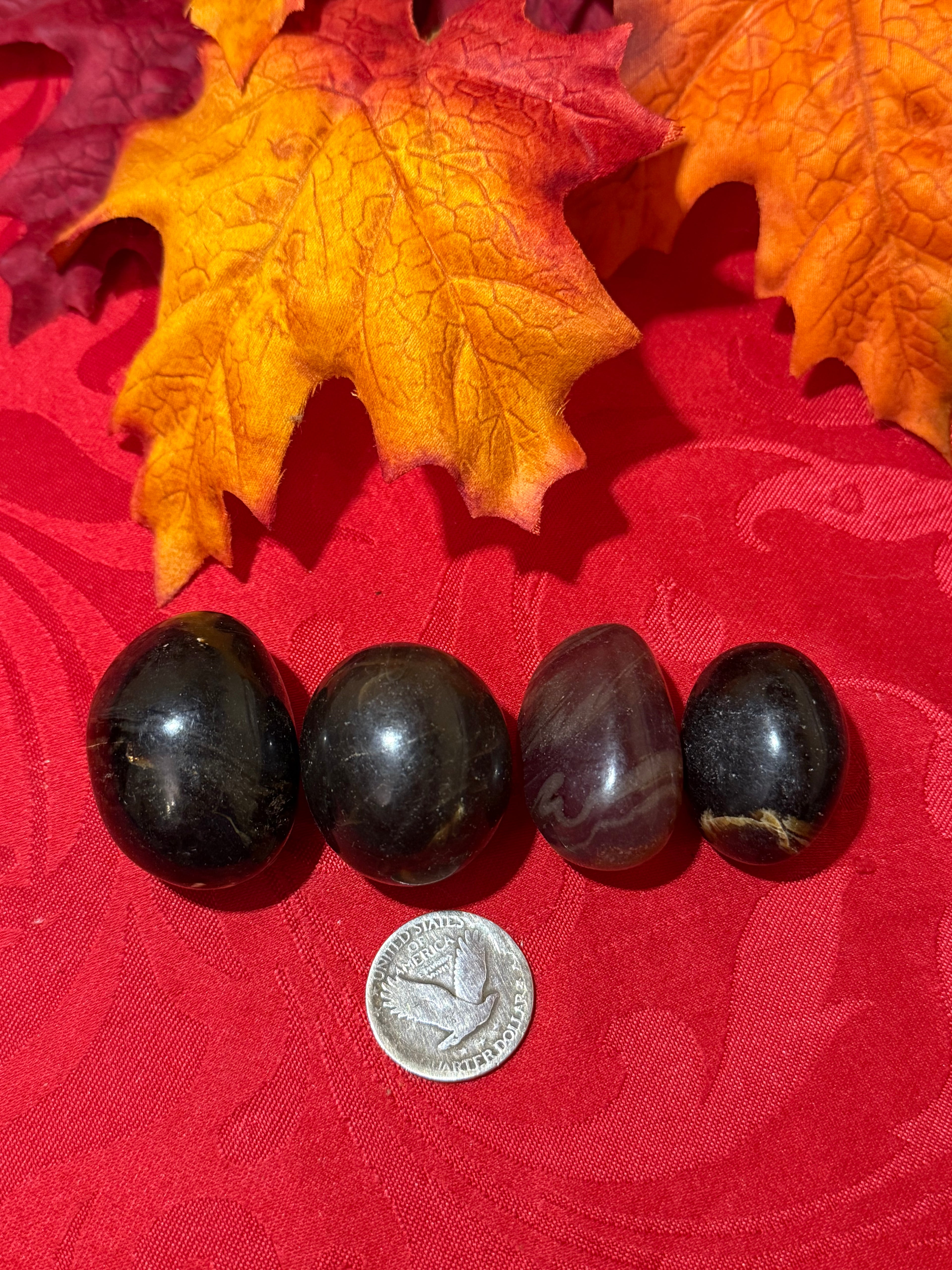 Jumbo Sumatran Blue Amber Tumbles