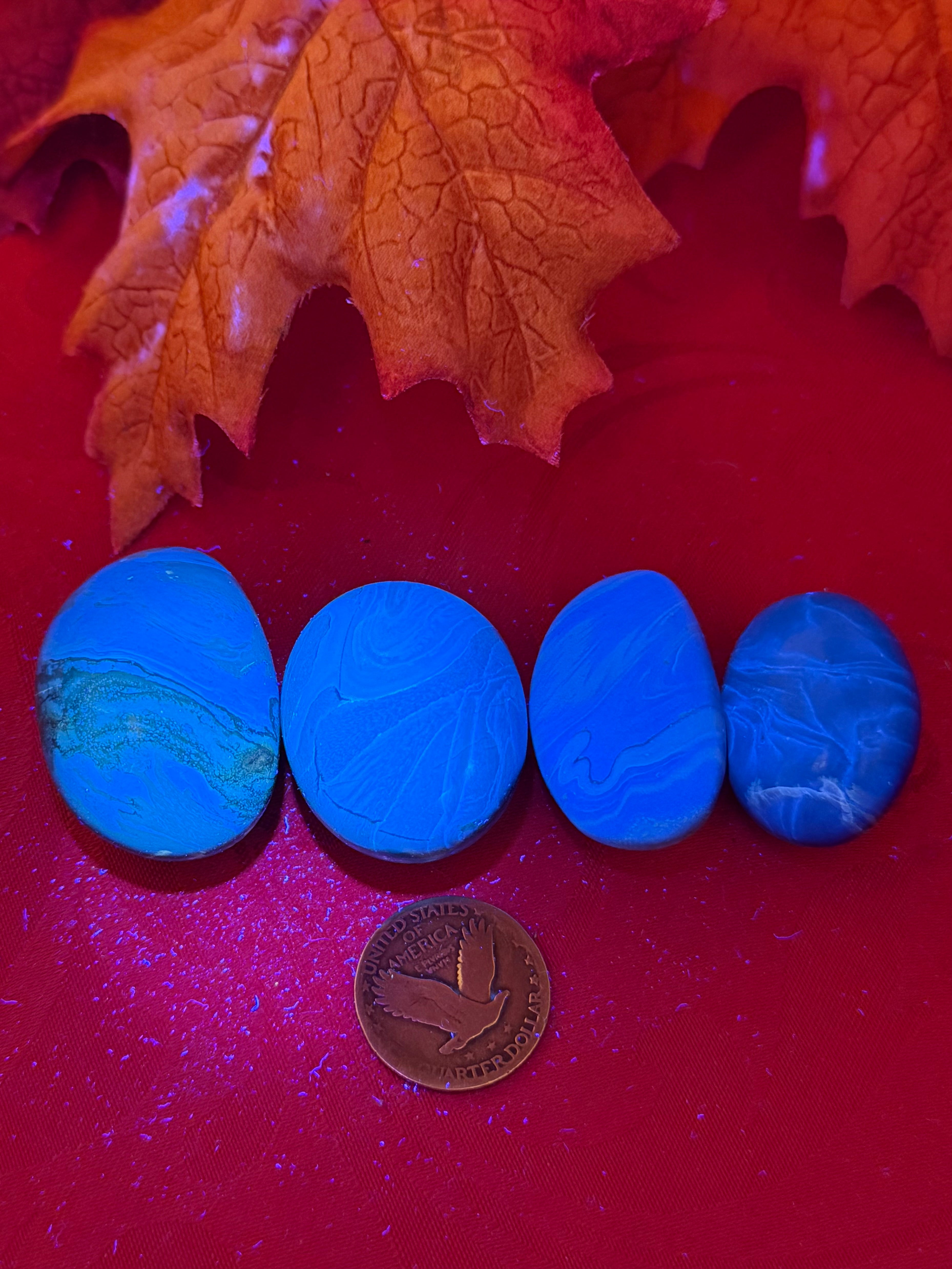 Jumbo Sumatran Blue Amber Tumbles
