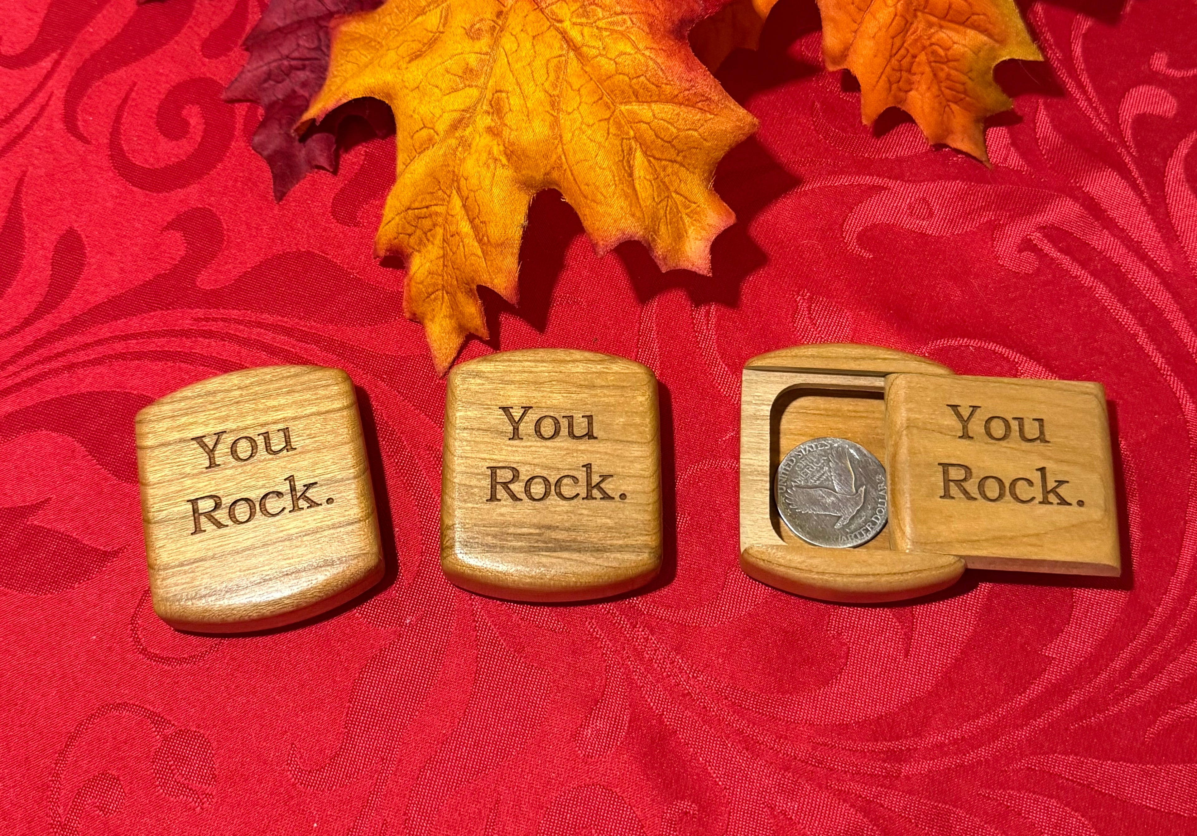 Wooden Secret Box “You Rock”