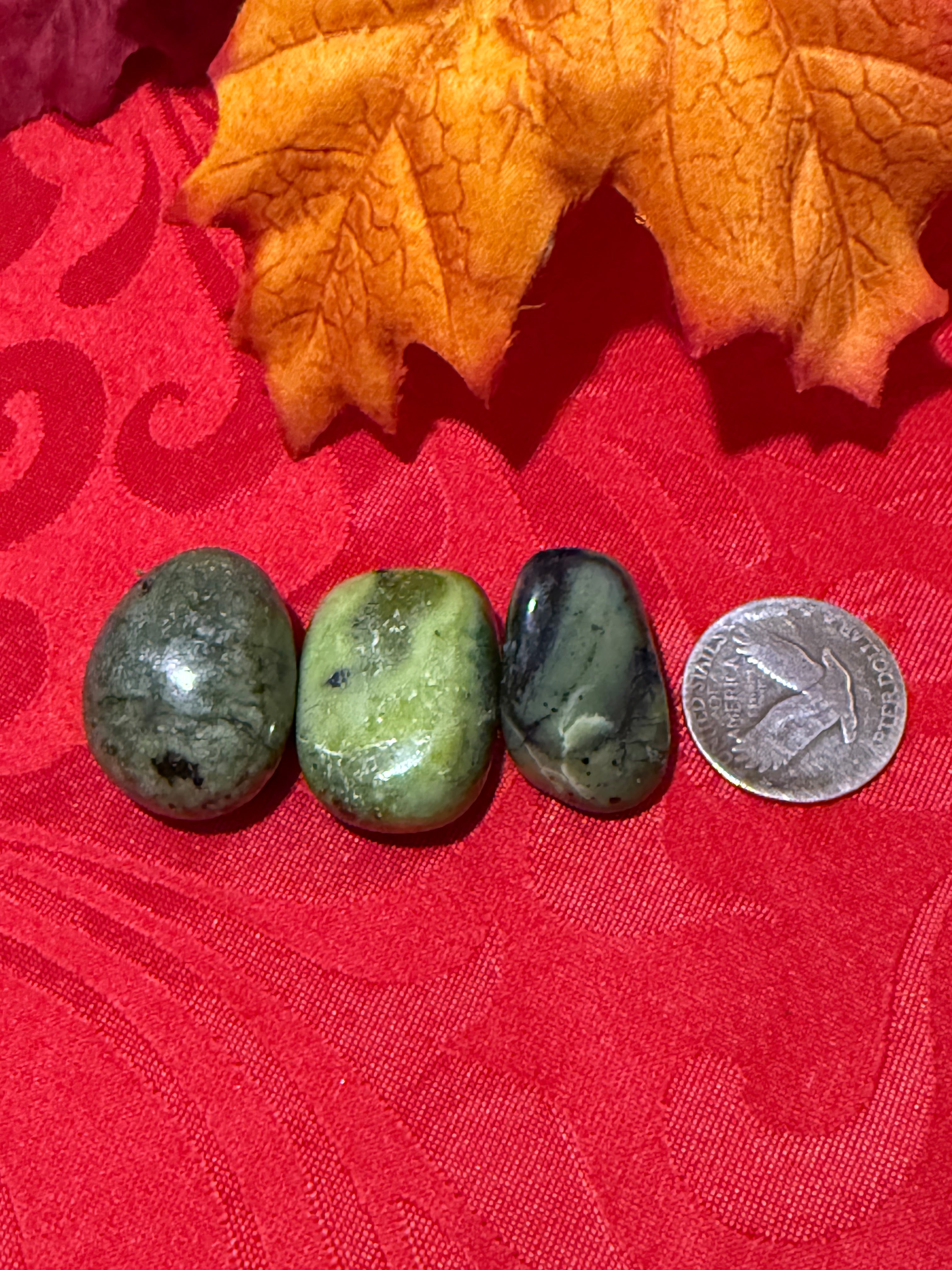 Nephrite Jade Tumbled Polished Stone