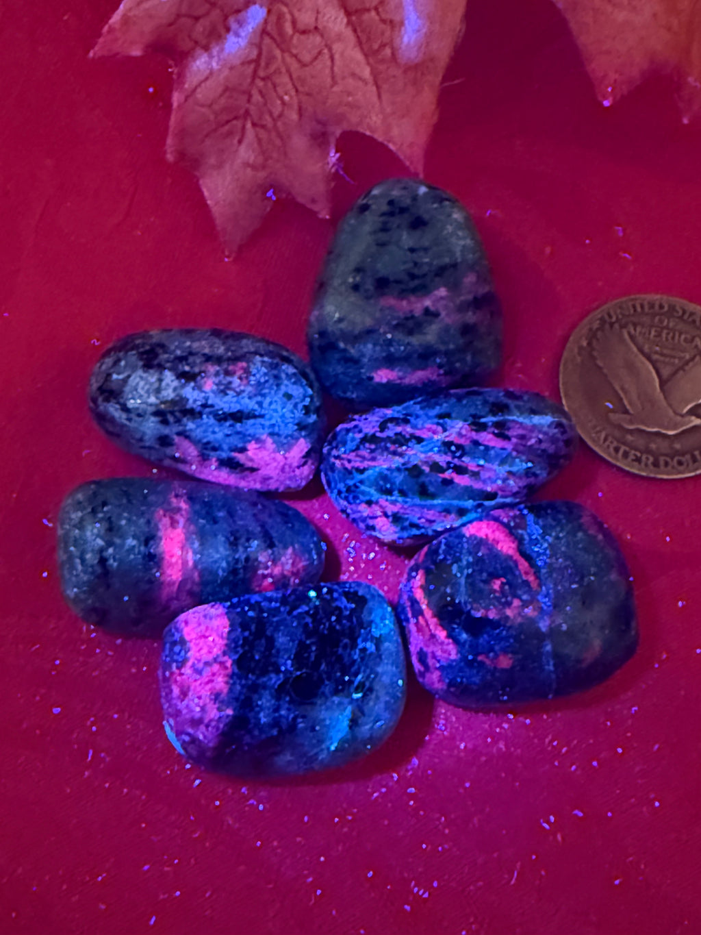 Ruby Zoisite Tumbled Polished Stone