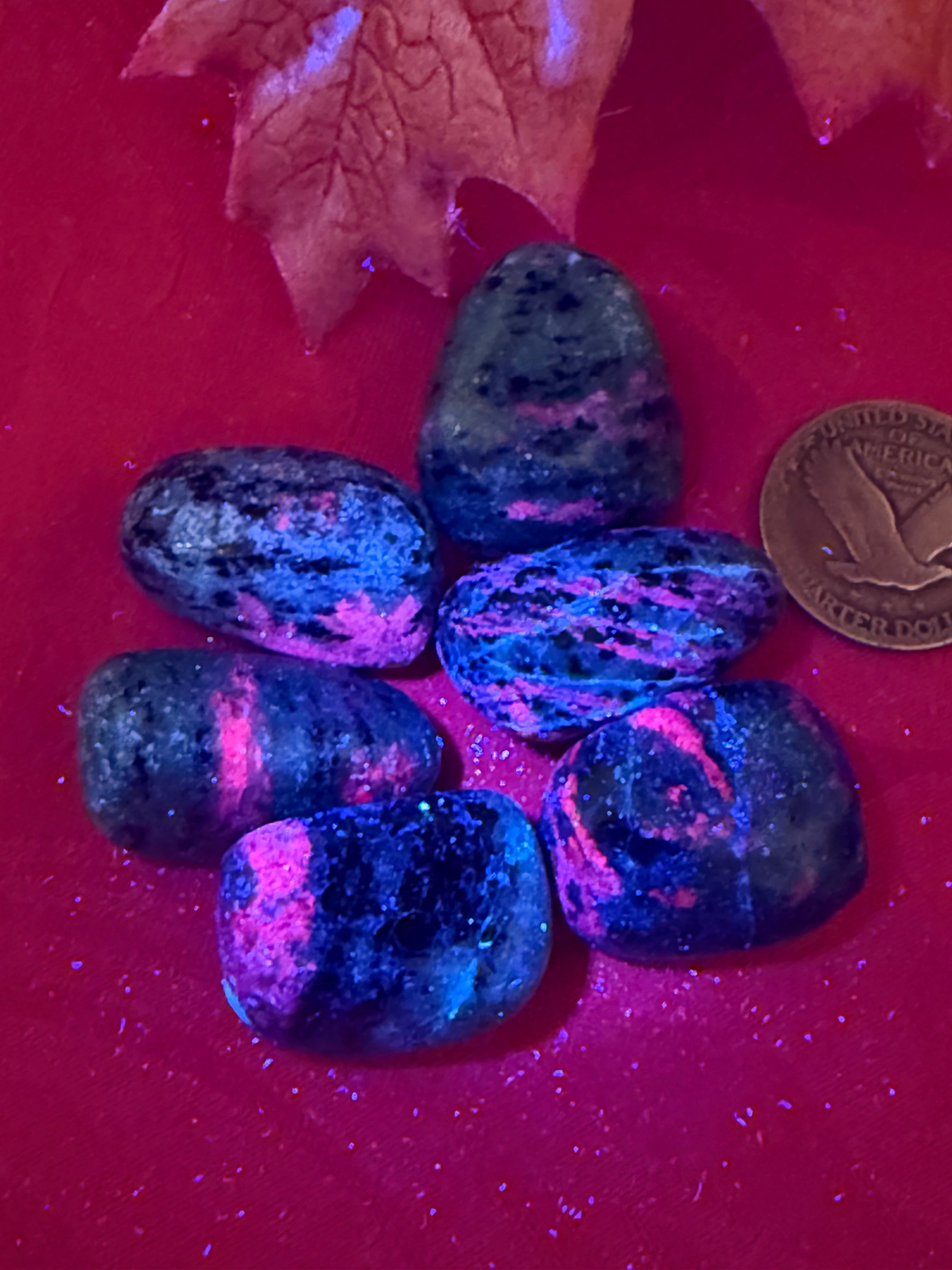 Ruby Zoisite Tumbled Polished Stone
