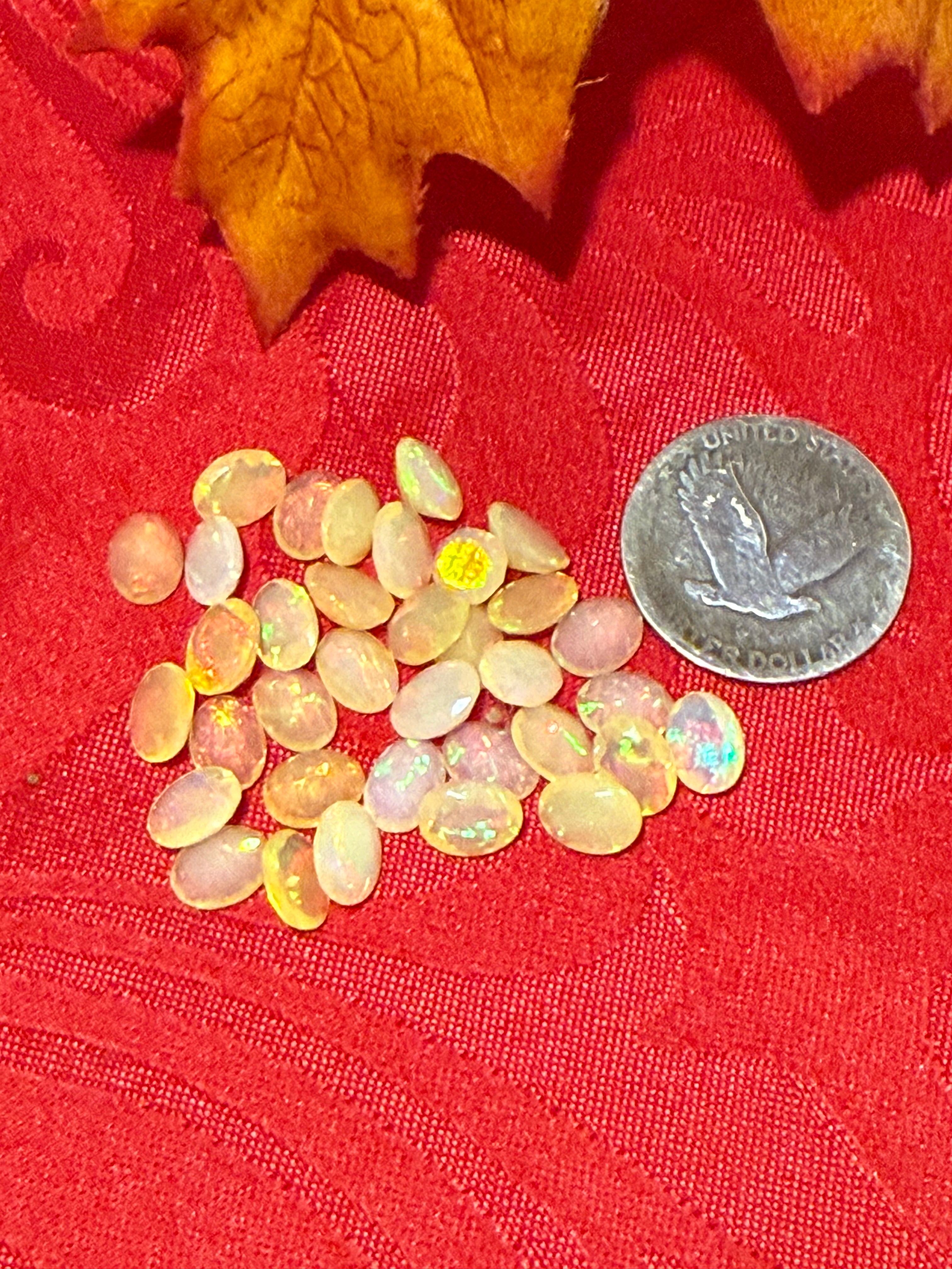 7mm Faceted Ethiopian Opal Gemstone