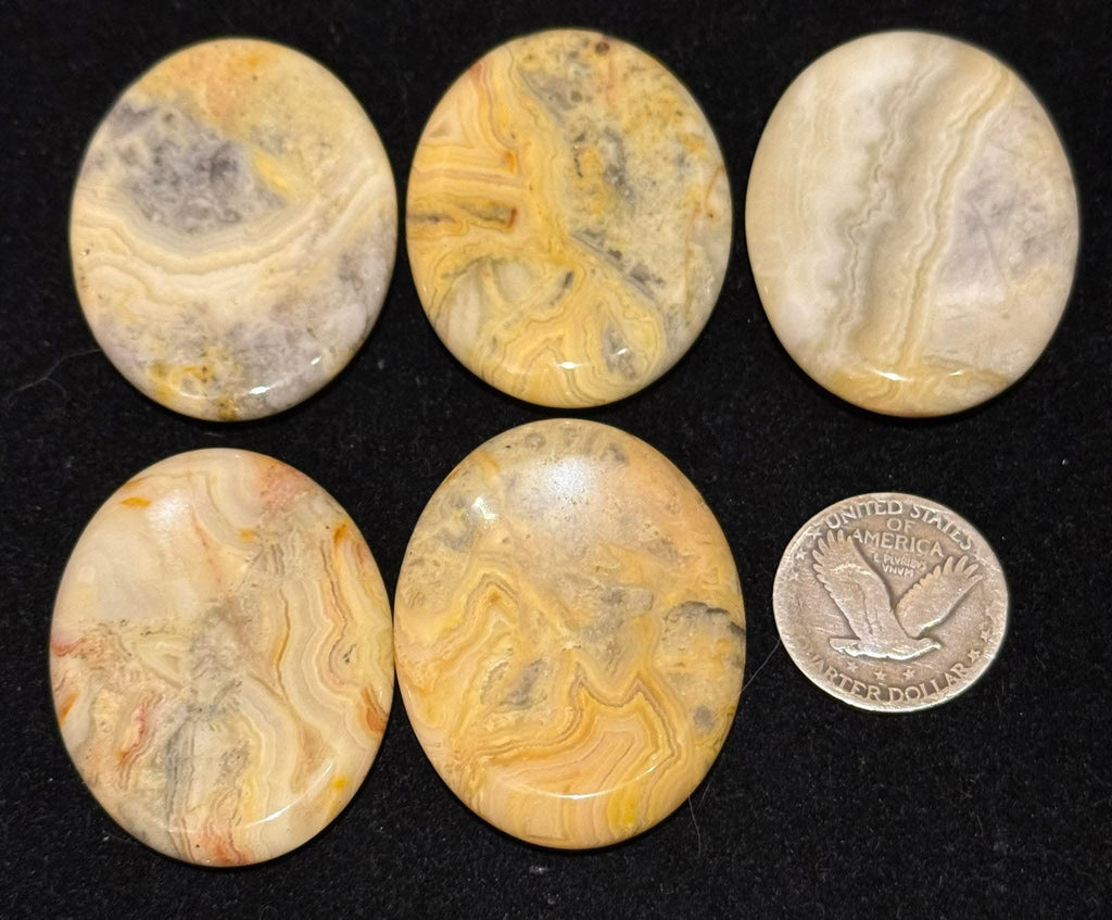 Crazy Lace Agate Crystal Worry Stone
