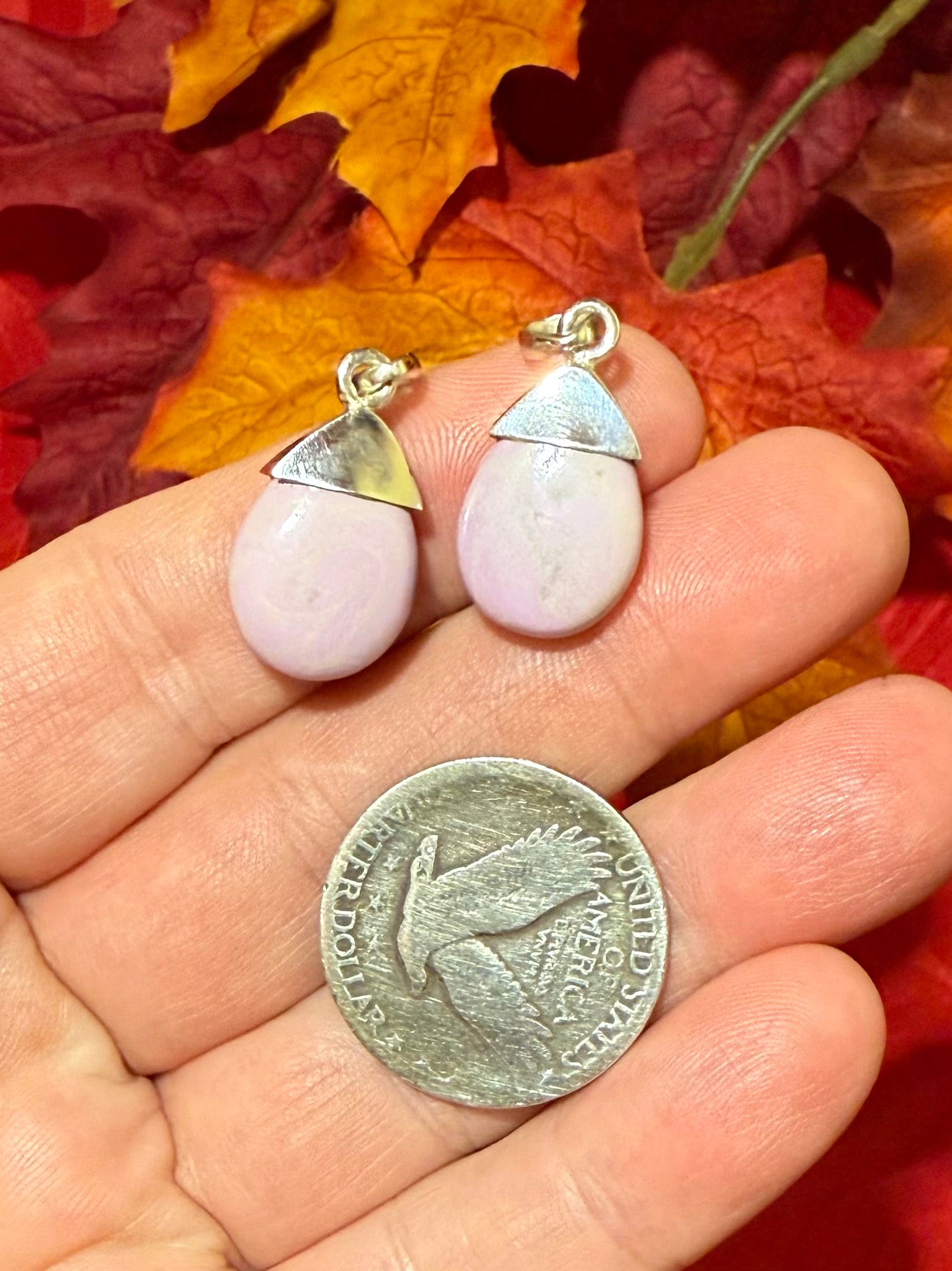 1” Phosphosiderite Sterling Silver Pendant