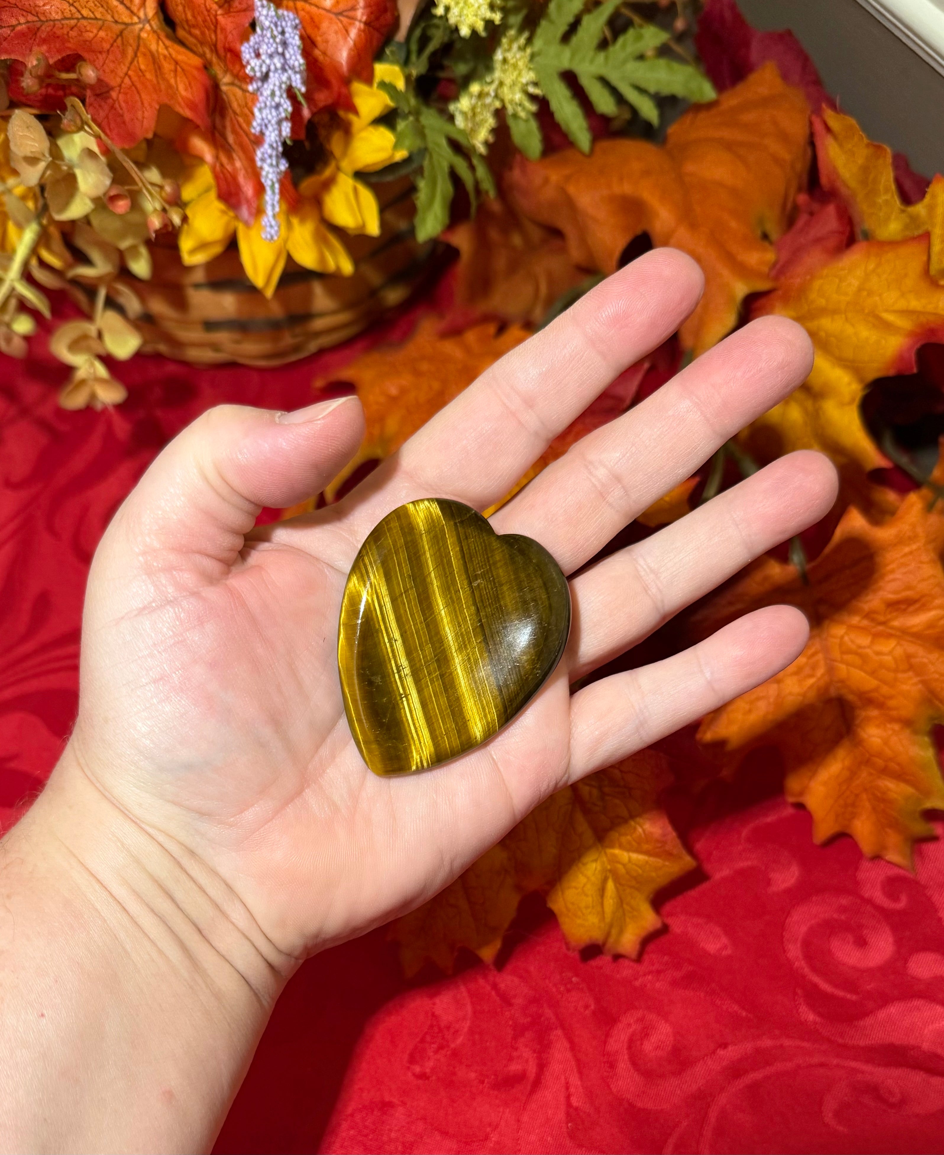 2.25” Tigerseye Heart Worry Stone