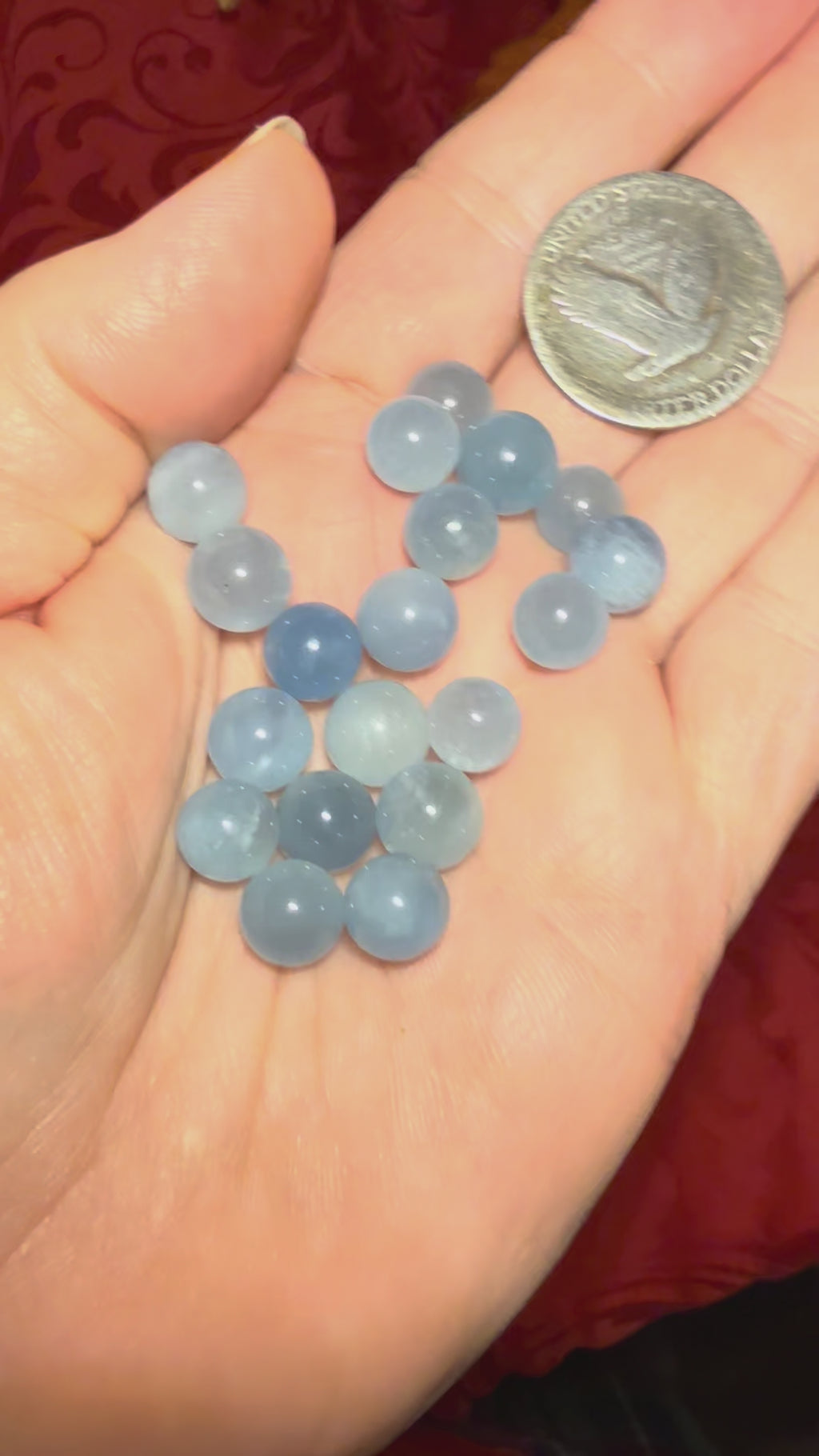 8-9mm Aquamarine Mini Spheres