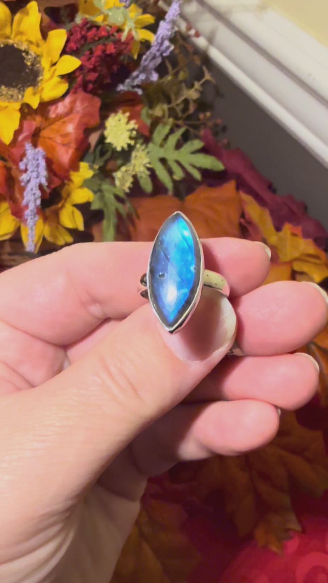 Labradorite Sterling Silver Ring, size 7