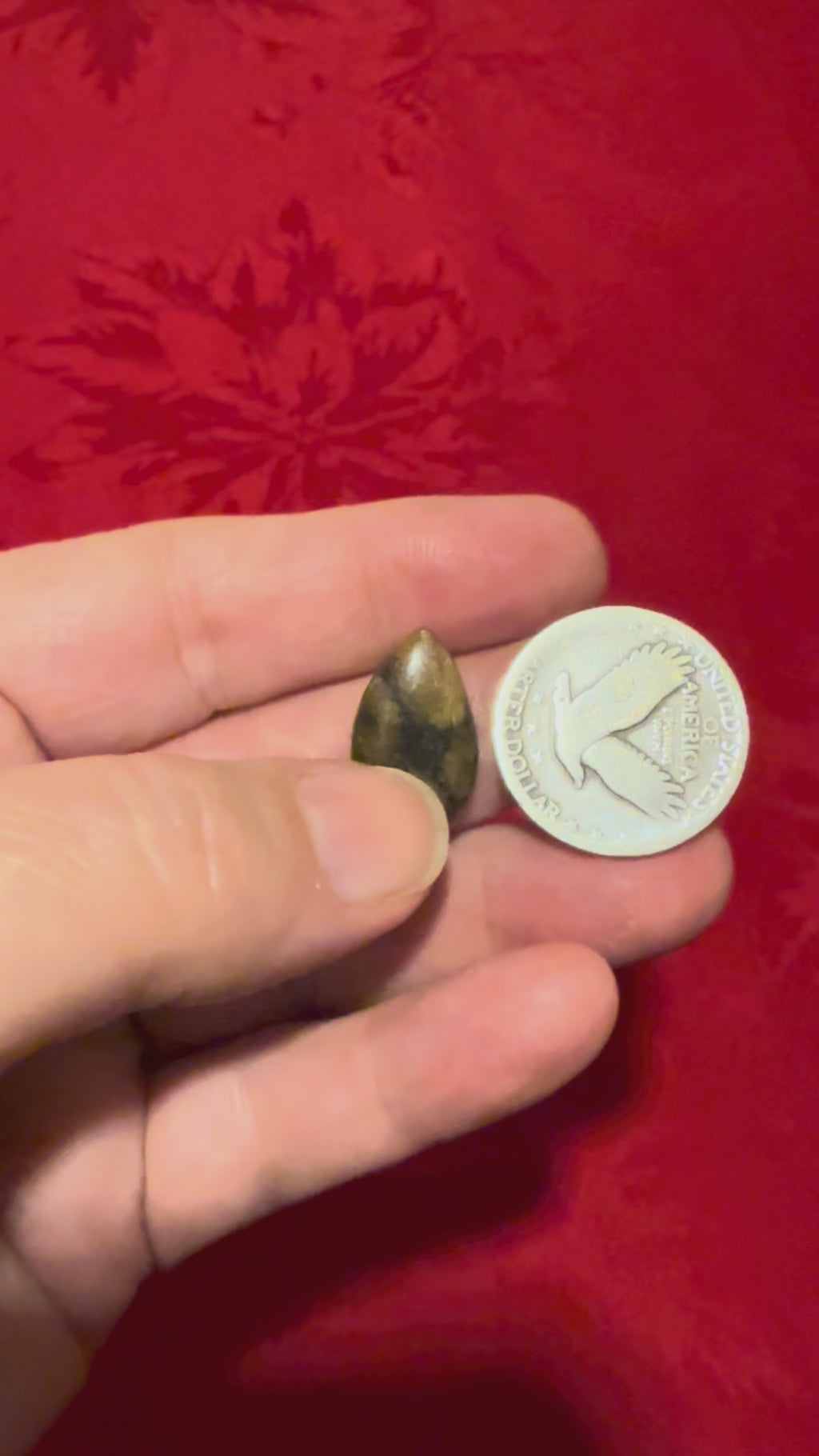 20mm Chiastolite (Andalusite Fairy Cross) Teardrop Cabochon