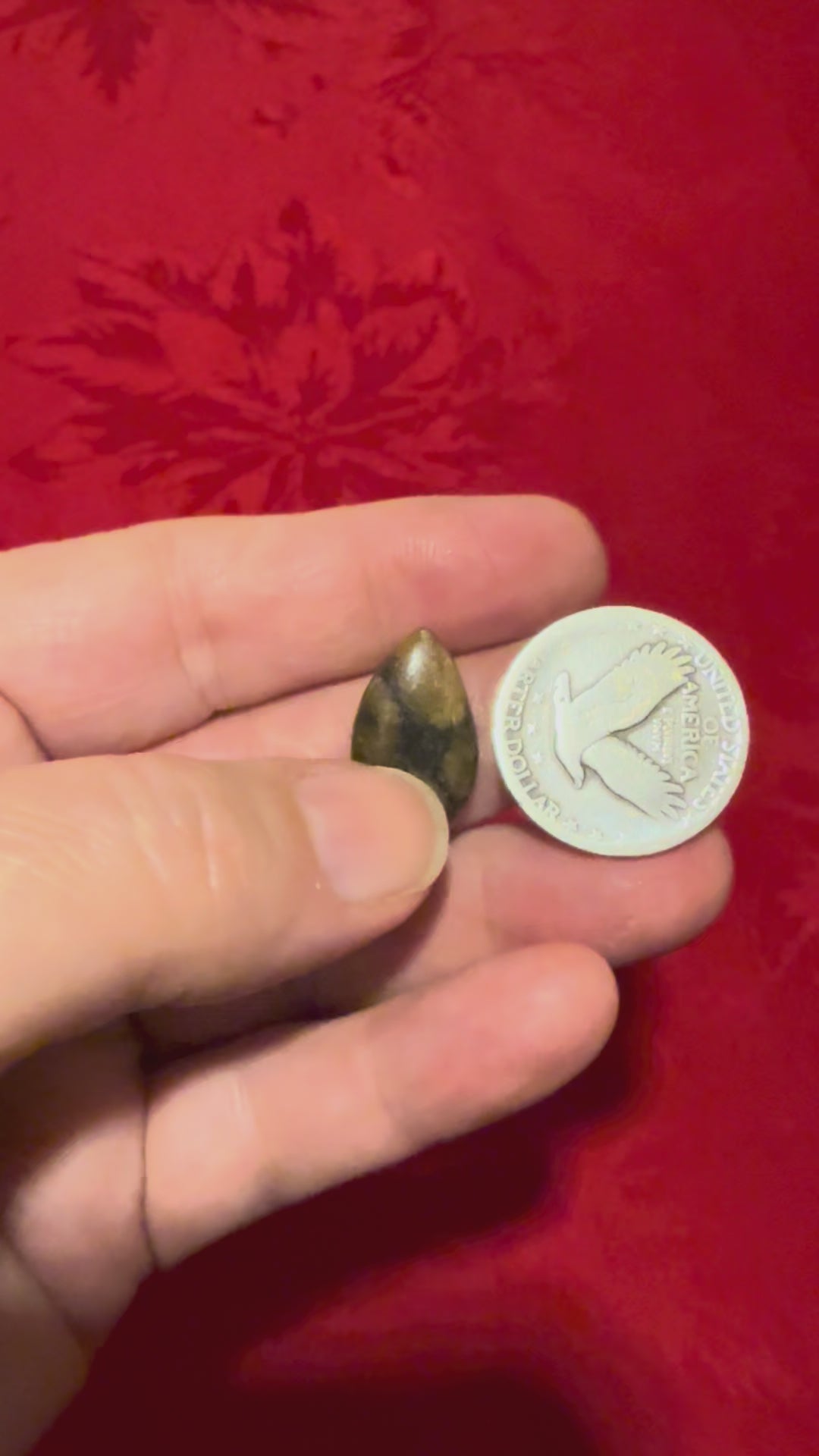 20mm Chiastolite (Andalusite Fairy Cross) Teardrop Cabochon