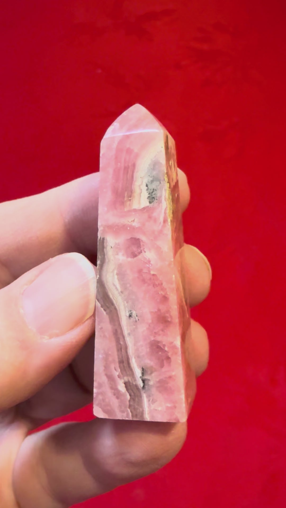 2-1/8” Rhodochrosite Obelisk Standing Point