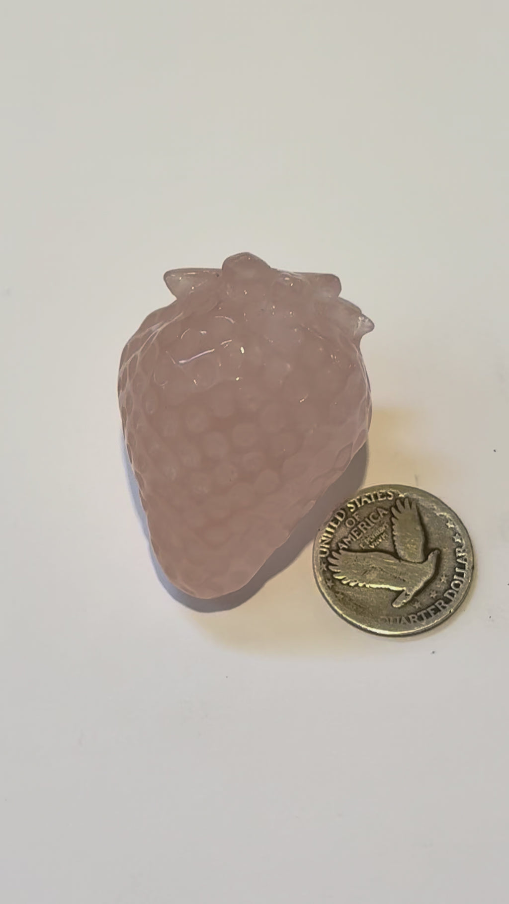 49mm Realistic Rose Quartz Strawberry
