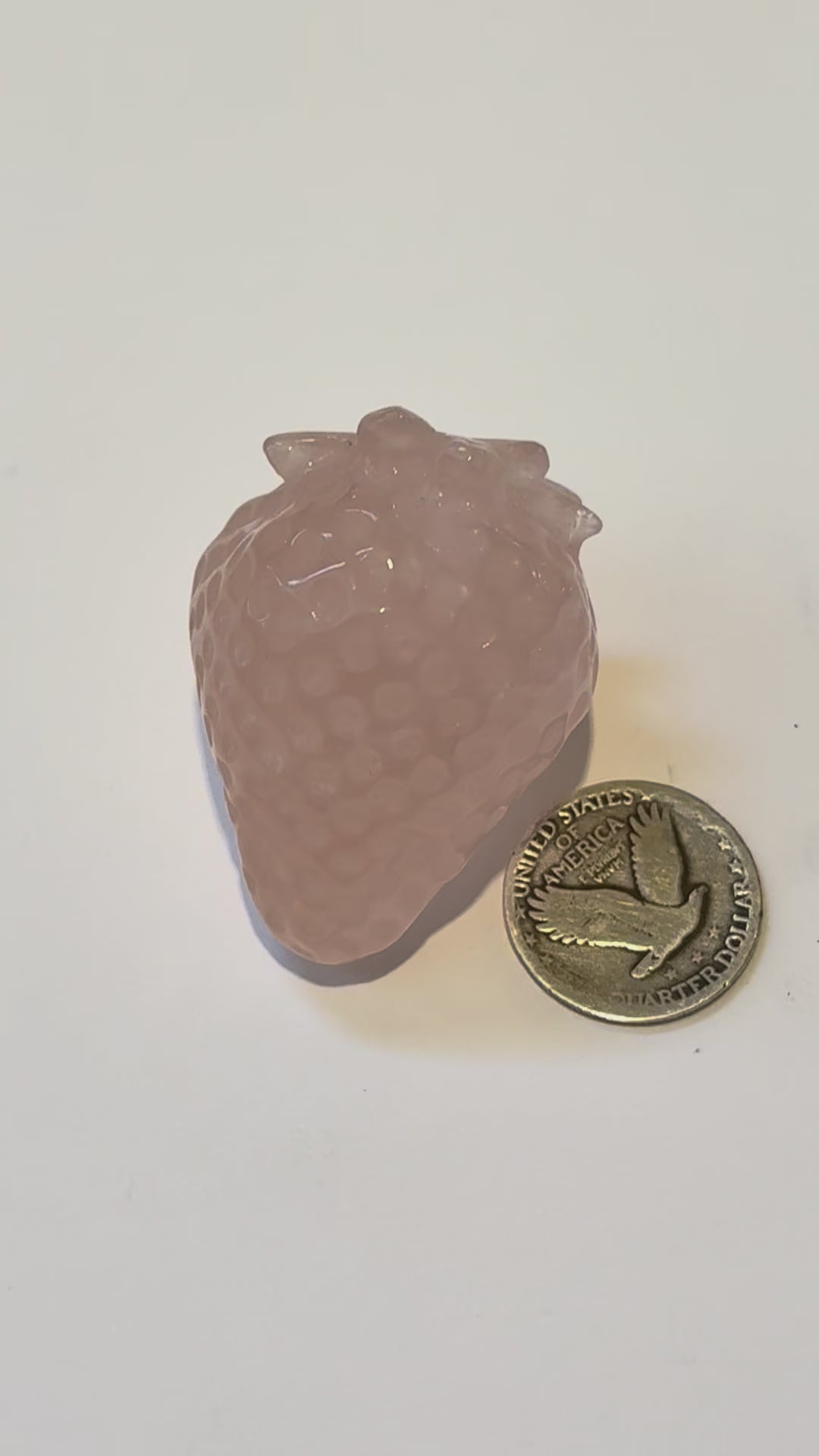 49mm Realistic Rose Quartz Strawberry