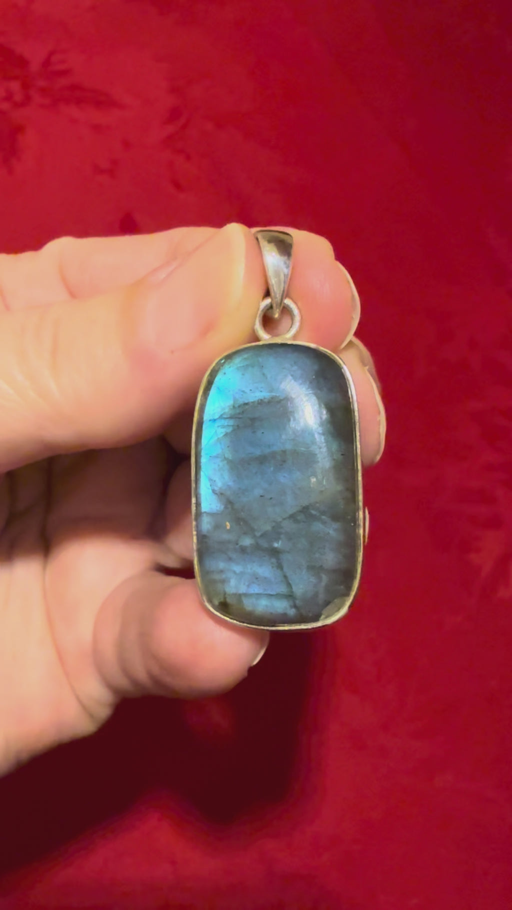 1.75” Labradorite Sterling Silver Pendant