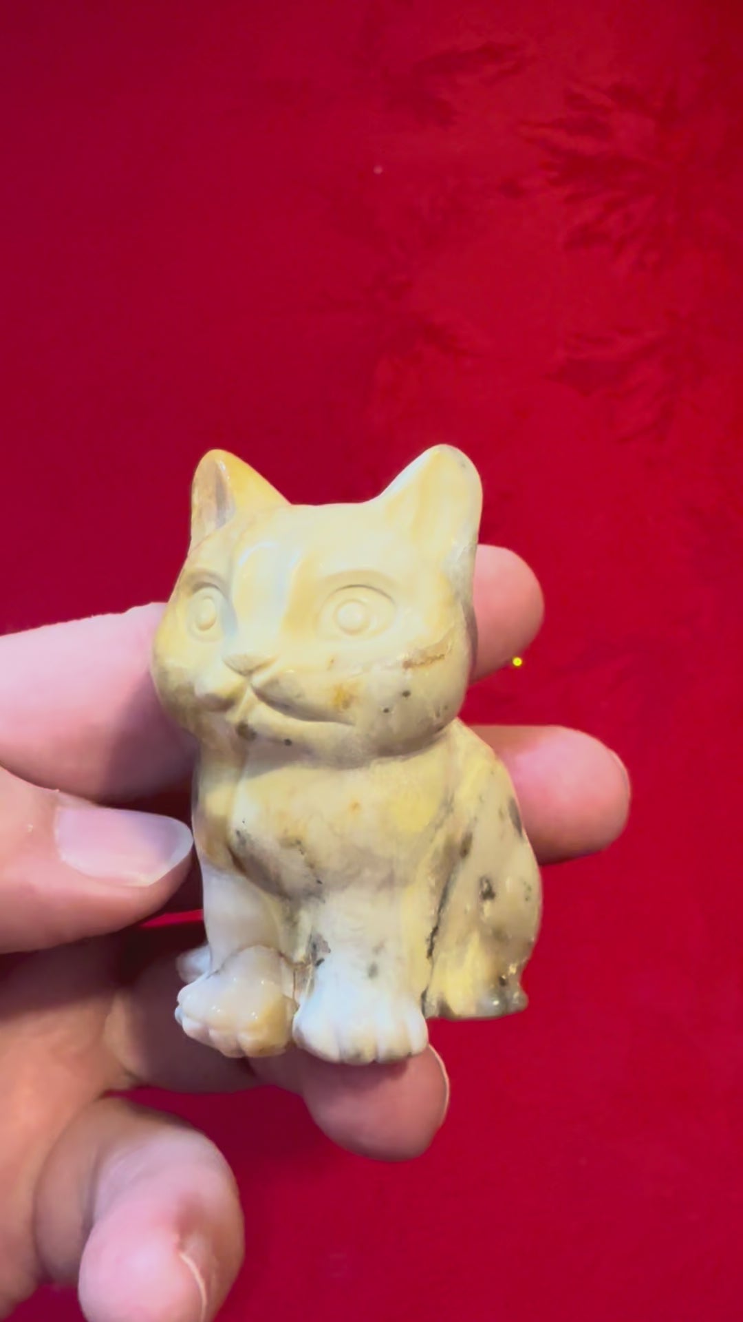 2.25” Mookaite Jasper Kitty Cat Carved Crystal Figurine