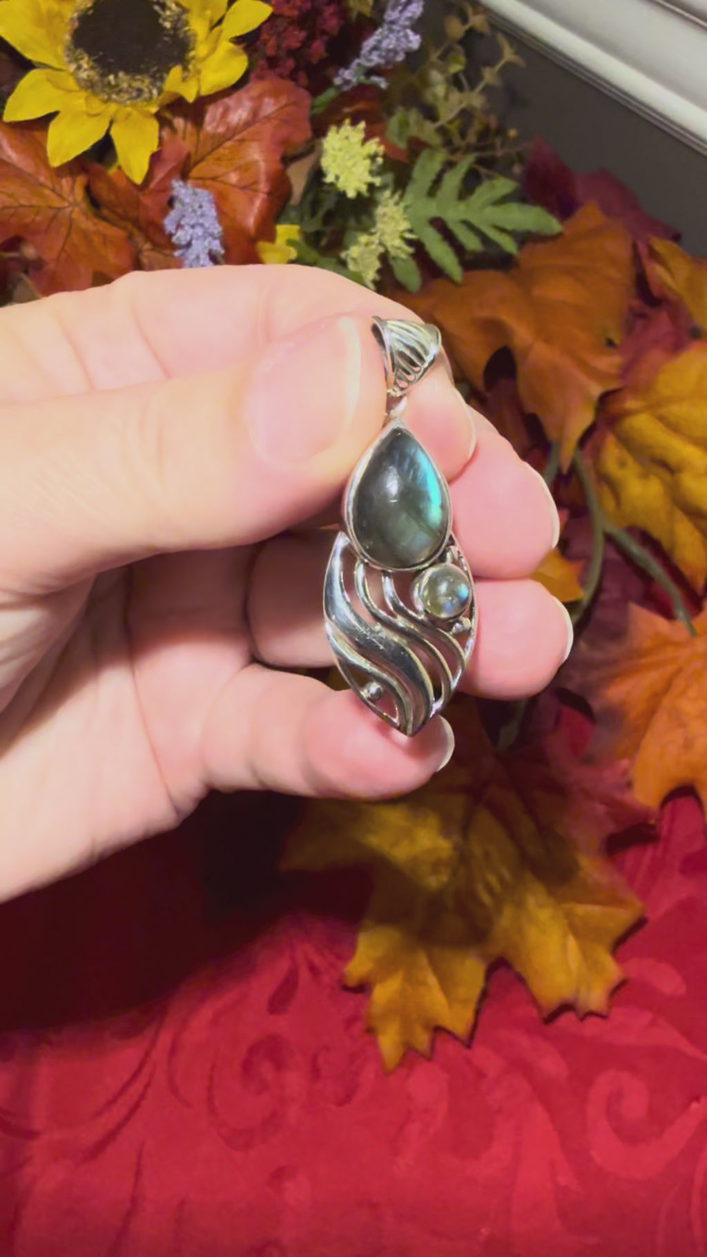 1.75” Labradorite Sterling Silver Pendant
