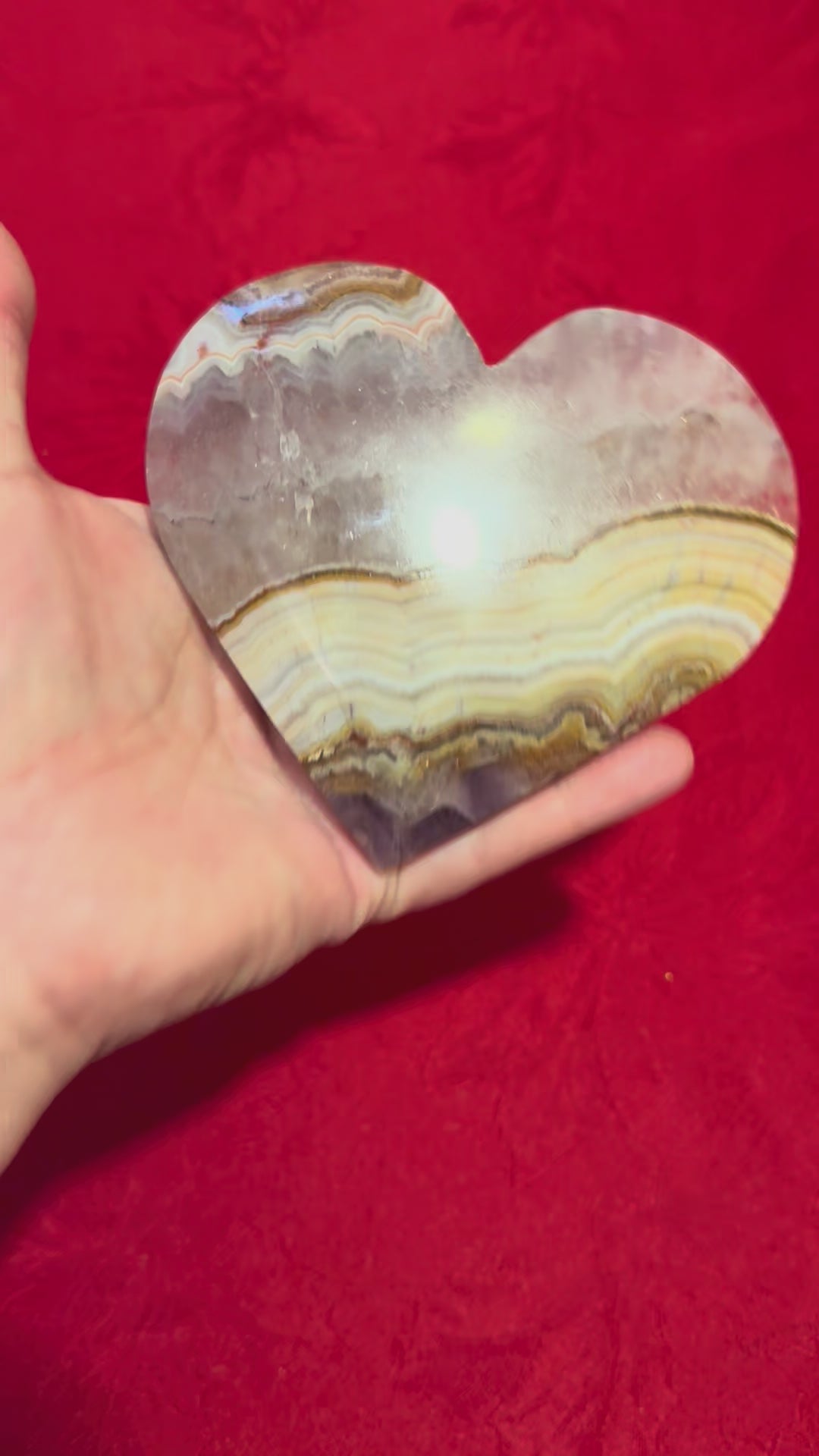 108mm Amethyst Agate Heart