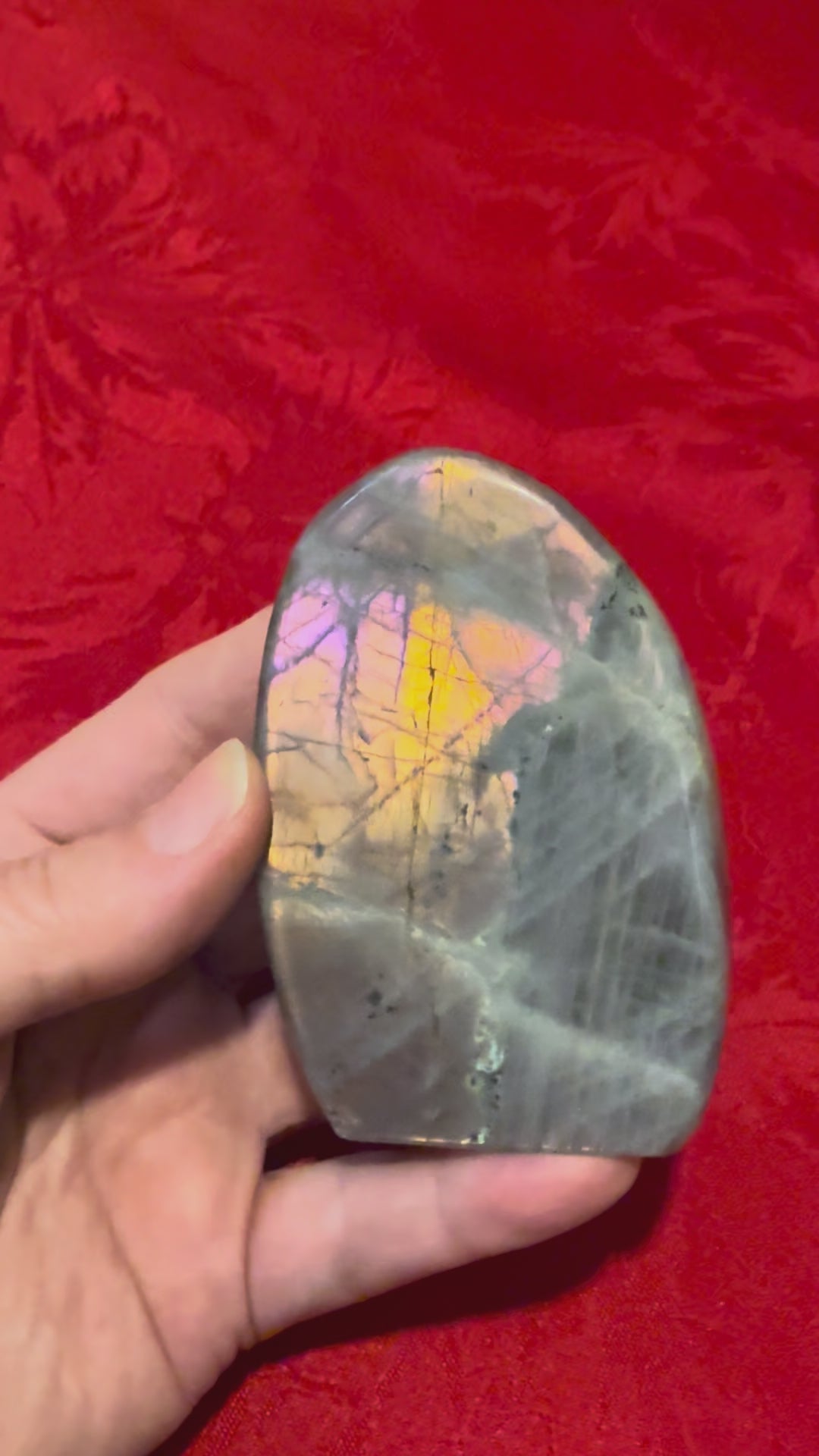 3-1/8” Purple & Orange Labradorite Polished Freestander