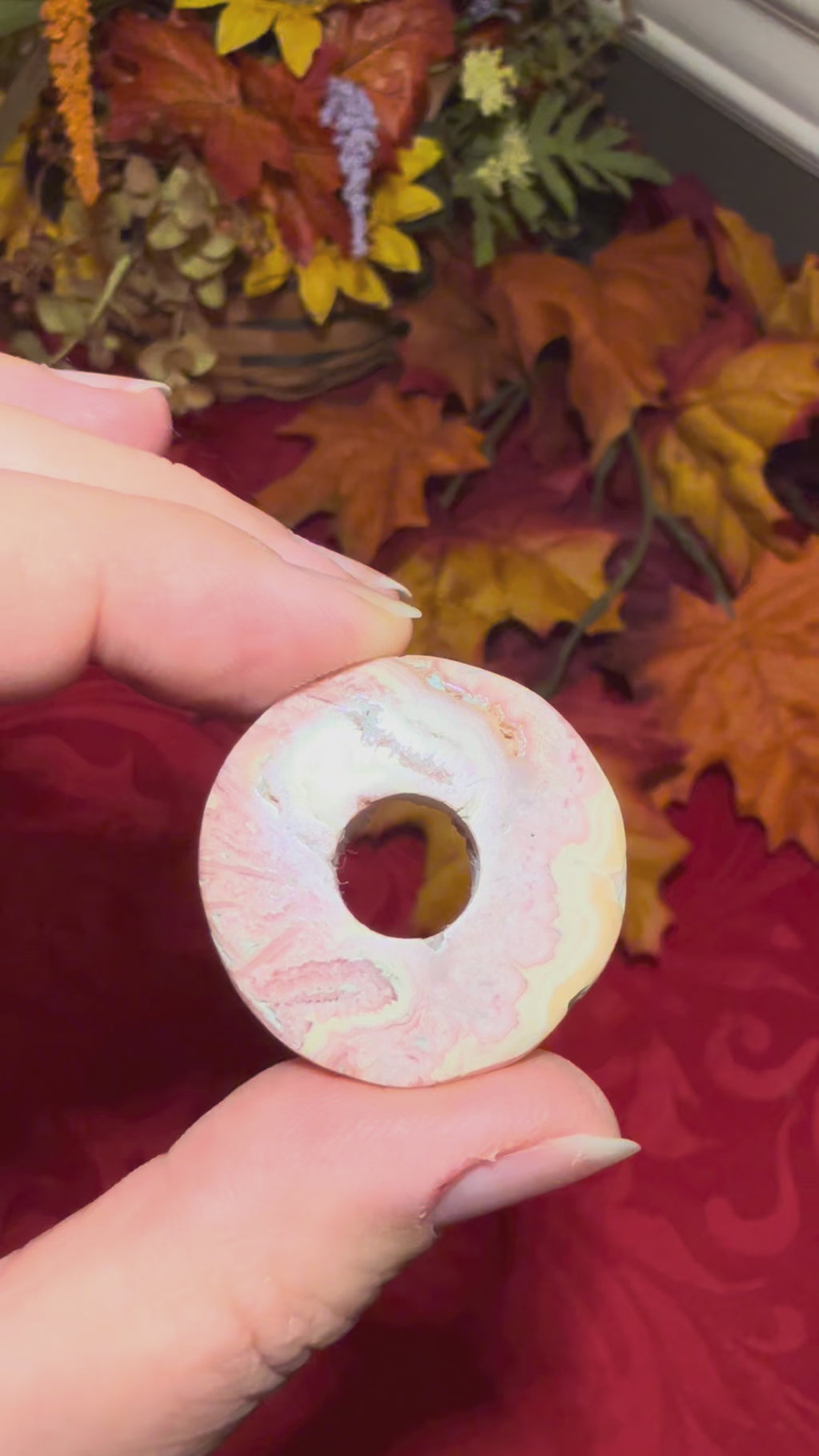 30mm 15g Rhodochrosite Donut : Great Sphere Holder