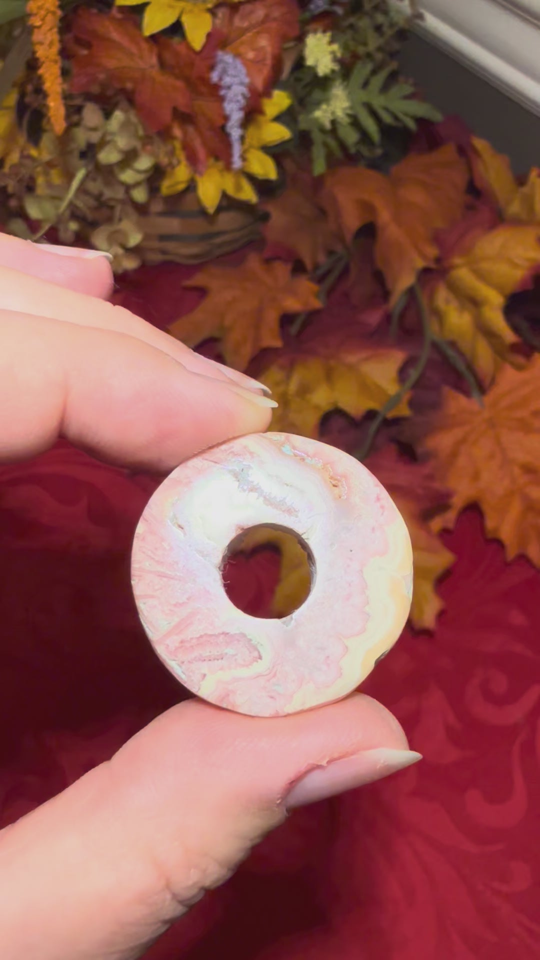 30mm 15g Rhodochrosite Donut : Great Sphere Holder