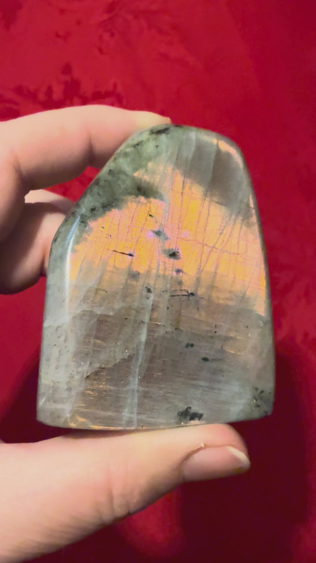 2.5” Purple & Orange Labradorite Polished Freestander