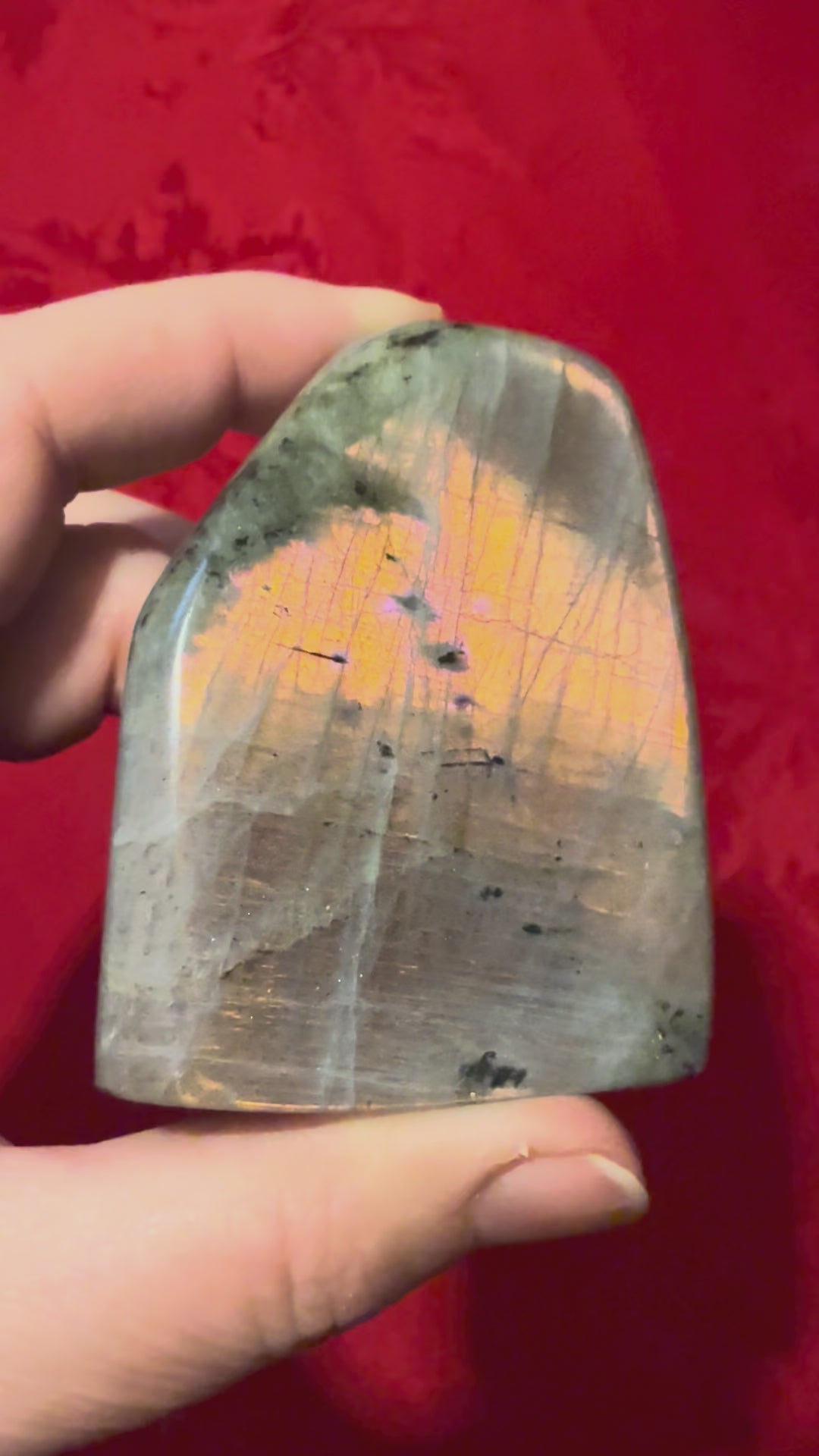 2.5” Purple & Orange Labradorite Polished Freestander