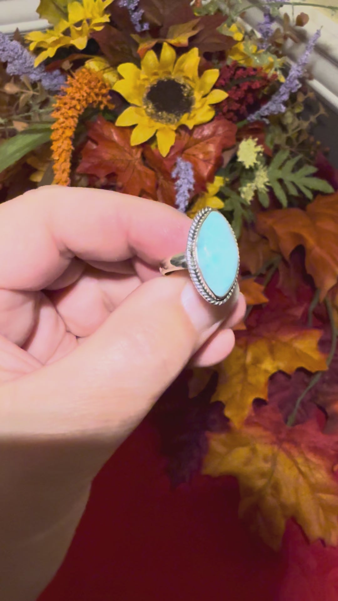 Larimar Sterling Silver Ring, size 5
