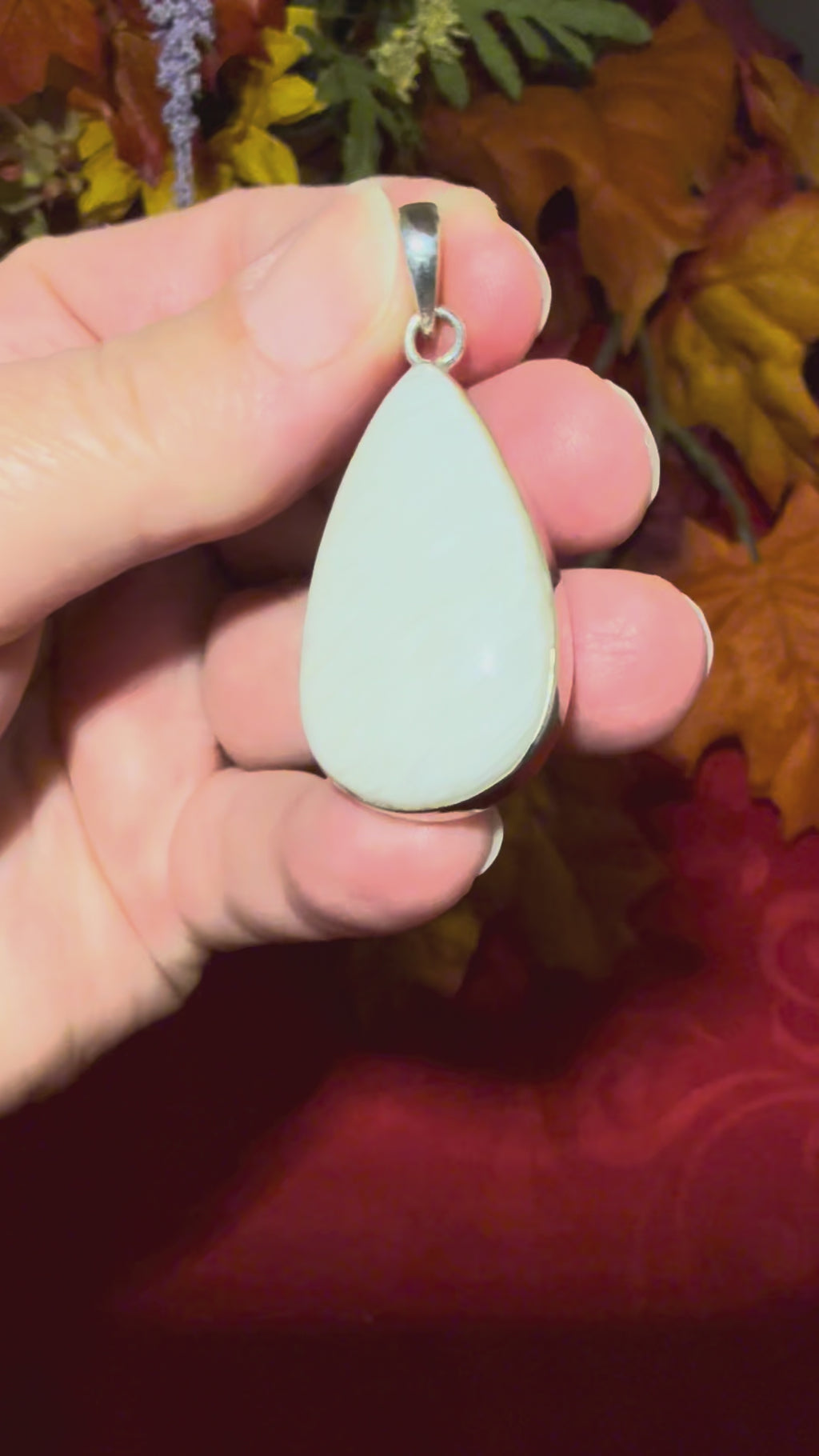 1-7/8” Scolecite Sterling Silver Pendant