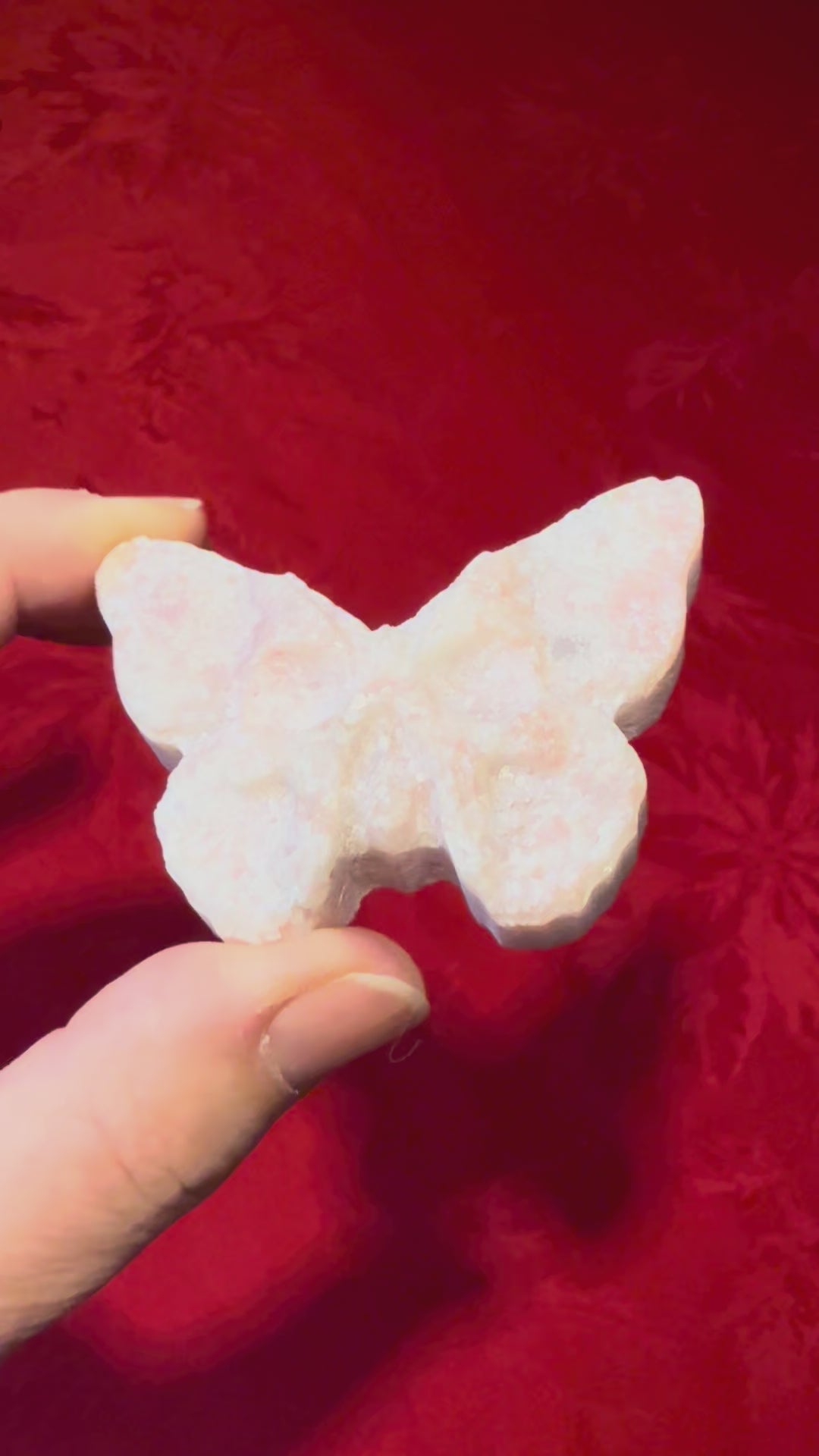 2.25” Pink Opal Skull Butterfly
