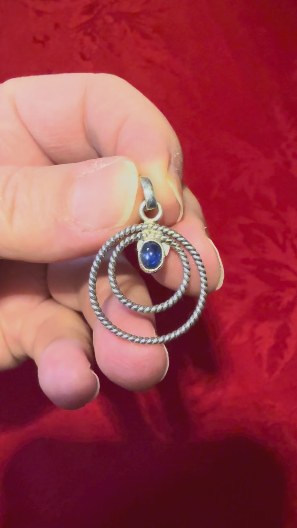 1.25” Blue Kyanite Sterling Silver Pendant