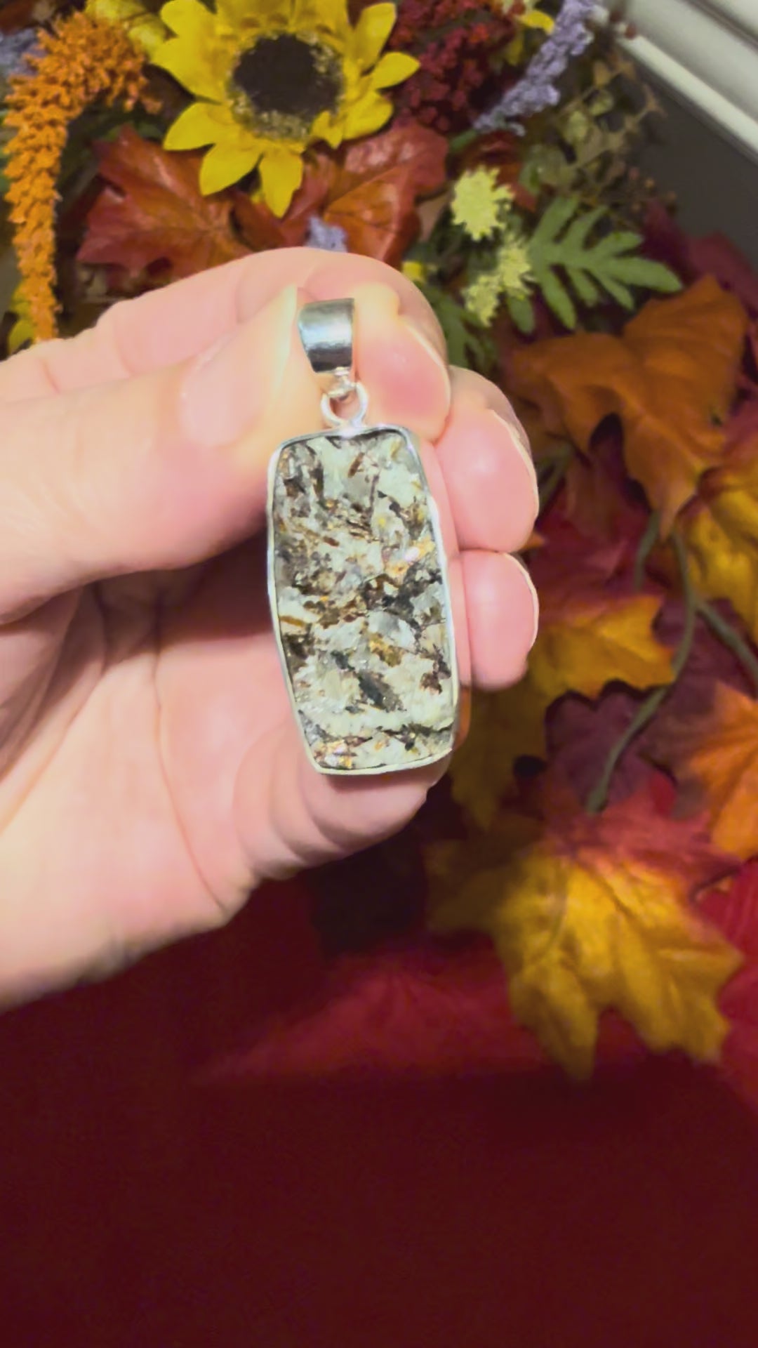 1.5” Rough Astrophyllite Sterling Silver Pendant