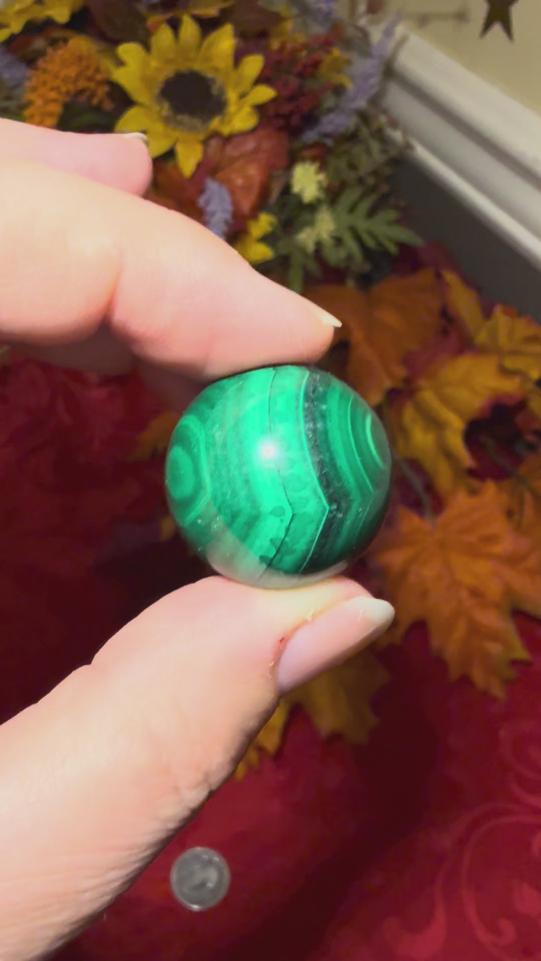24mm Malachite Sphere