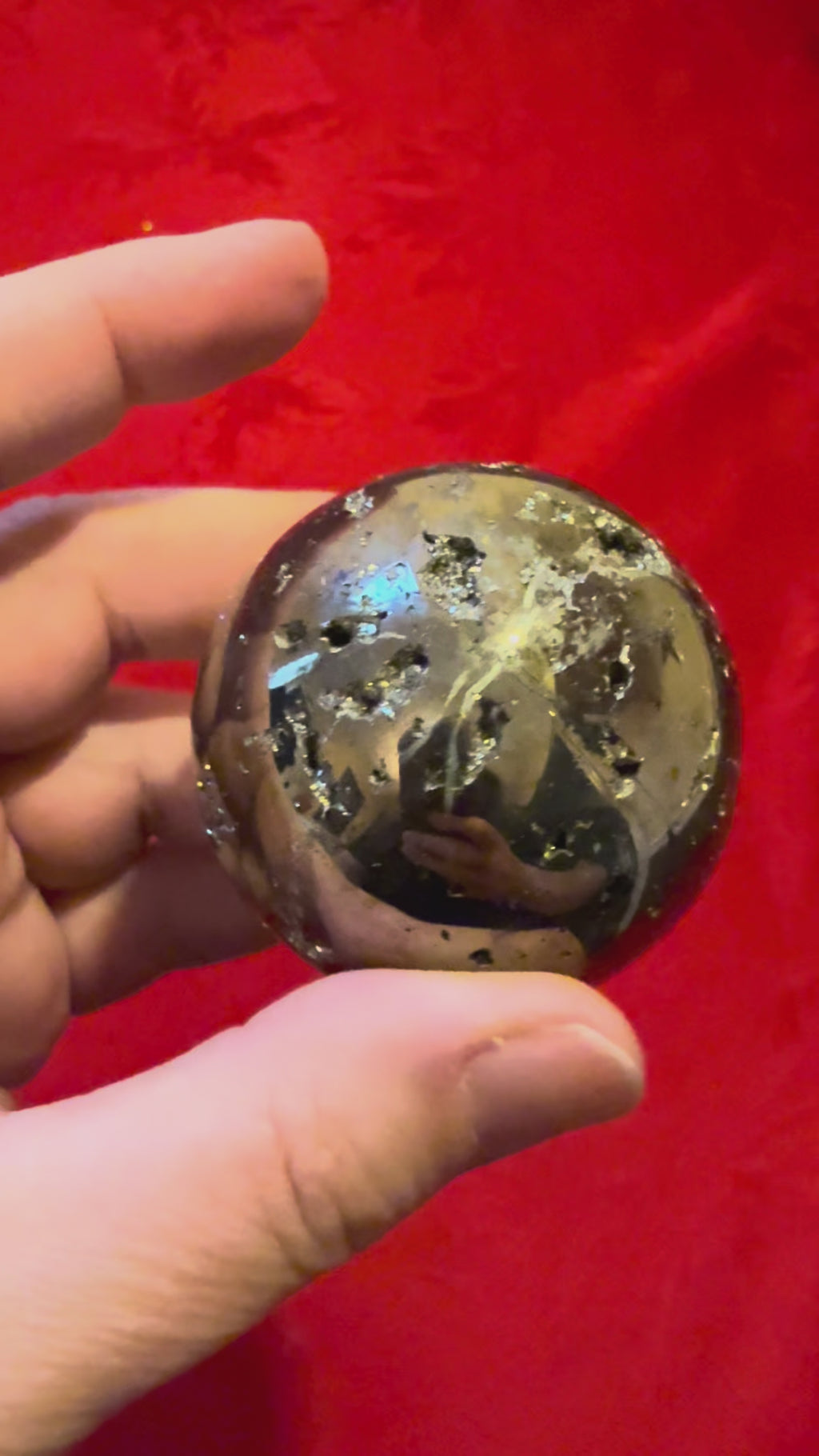 50mm Peruvian Pyrite Polished Sphere
