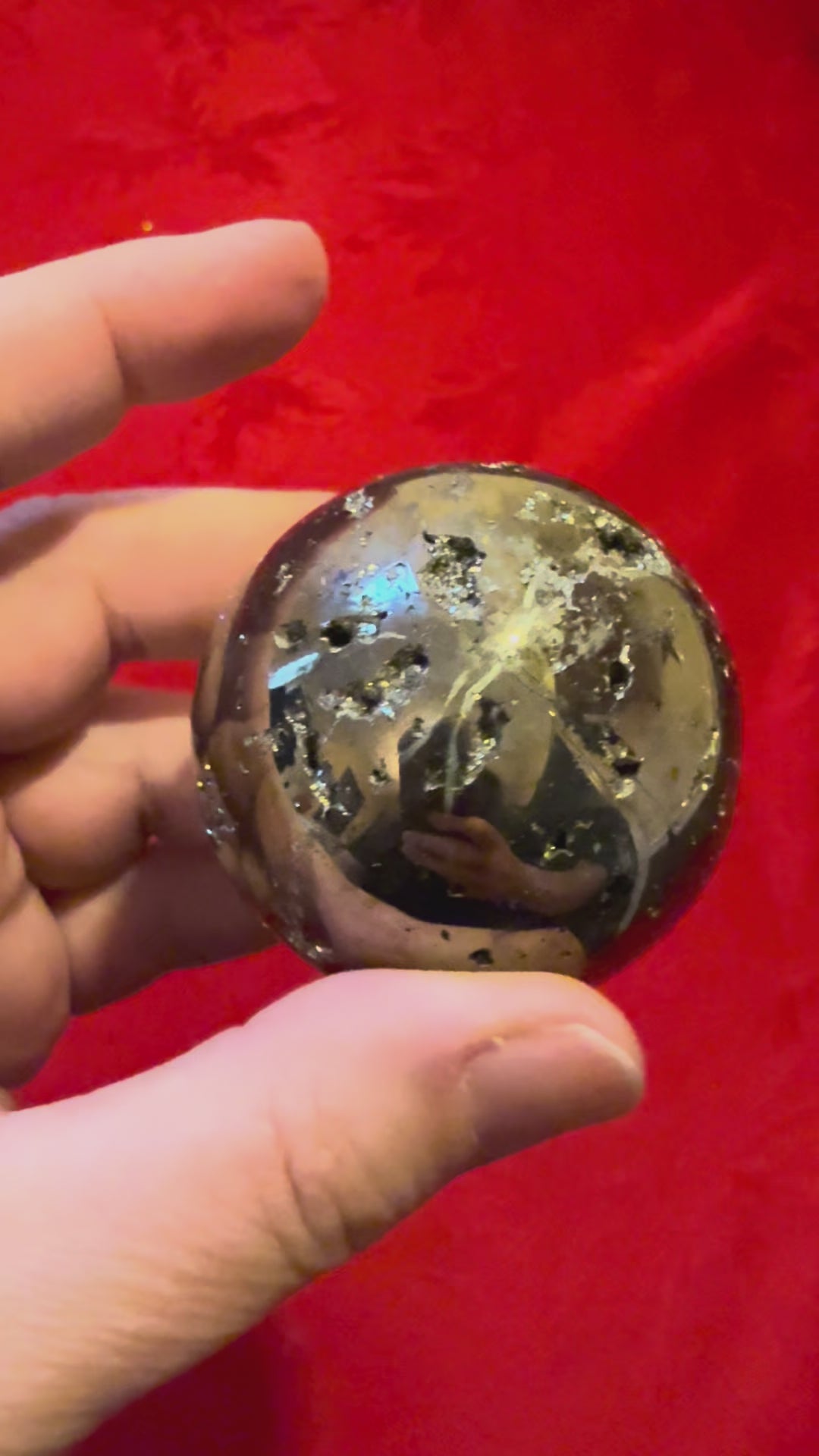 50mm Peruvian Pyrite Polished Sphere