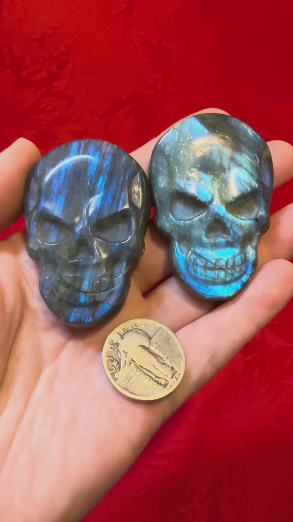 2.25” Labradorite Skull Cabochon Cameo
