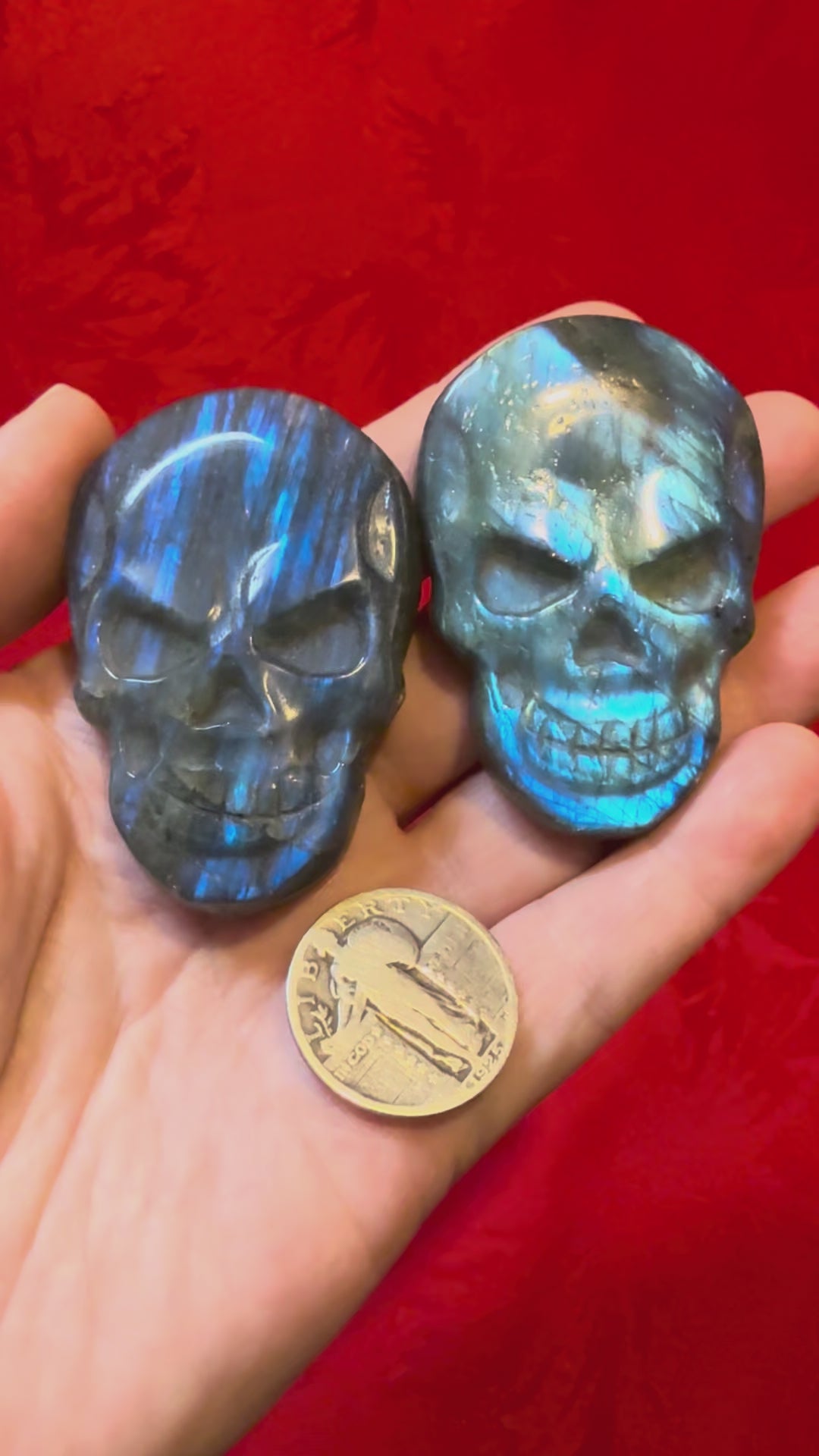 2.25” Labradorite Skull Cabochon Cameo