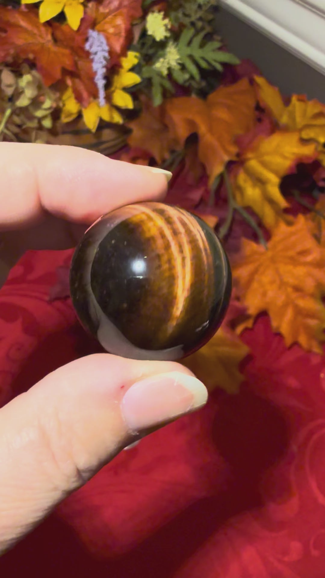 31mm Red Tigerseye Sphere