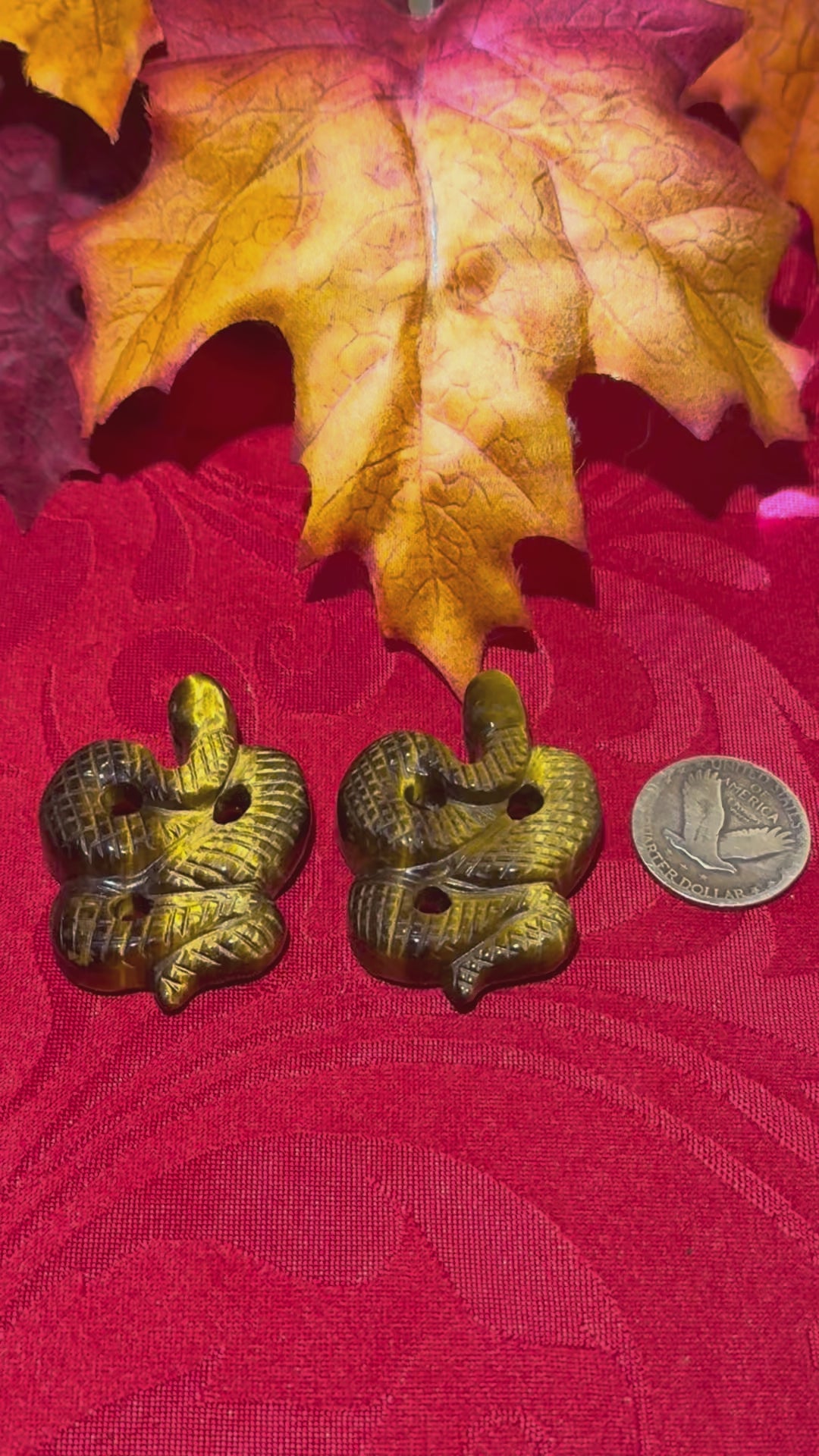 2” Tigerseye Carved Snake