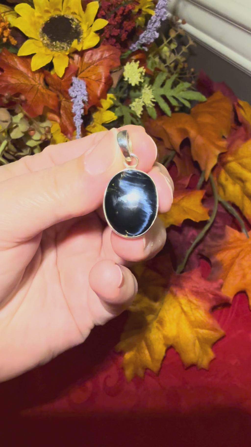 1.25” Blue Pietersite Sterling Silver Pendant