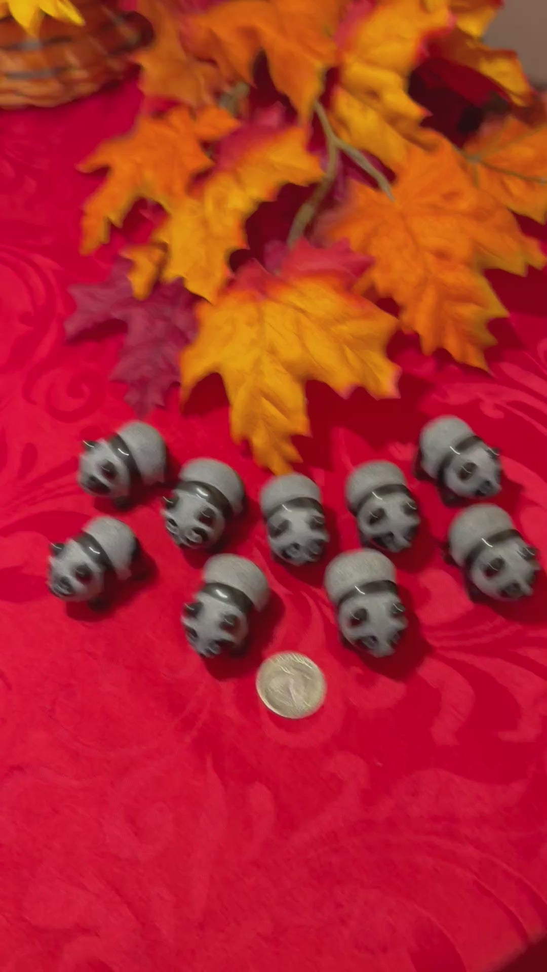 1.5” Obsidian Carved Panda