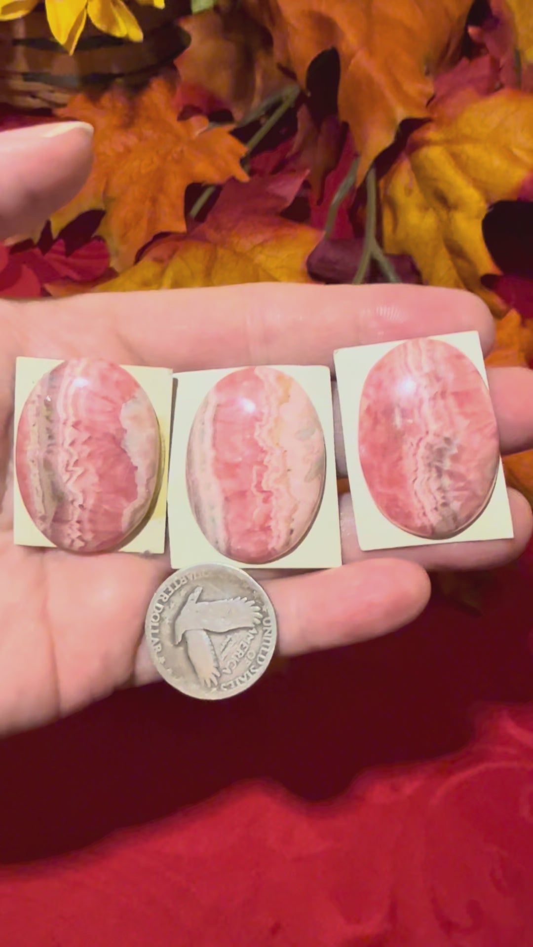 35mm Oval Rhodochrosite Cabochon